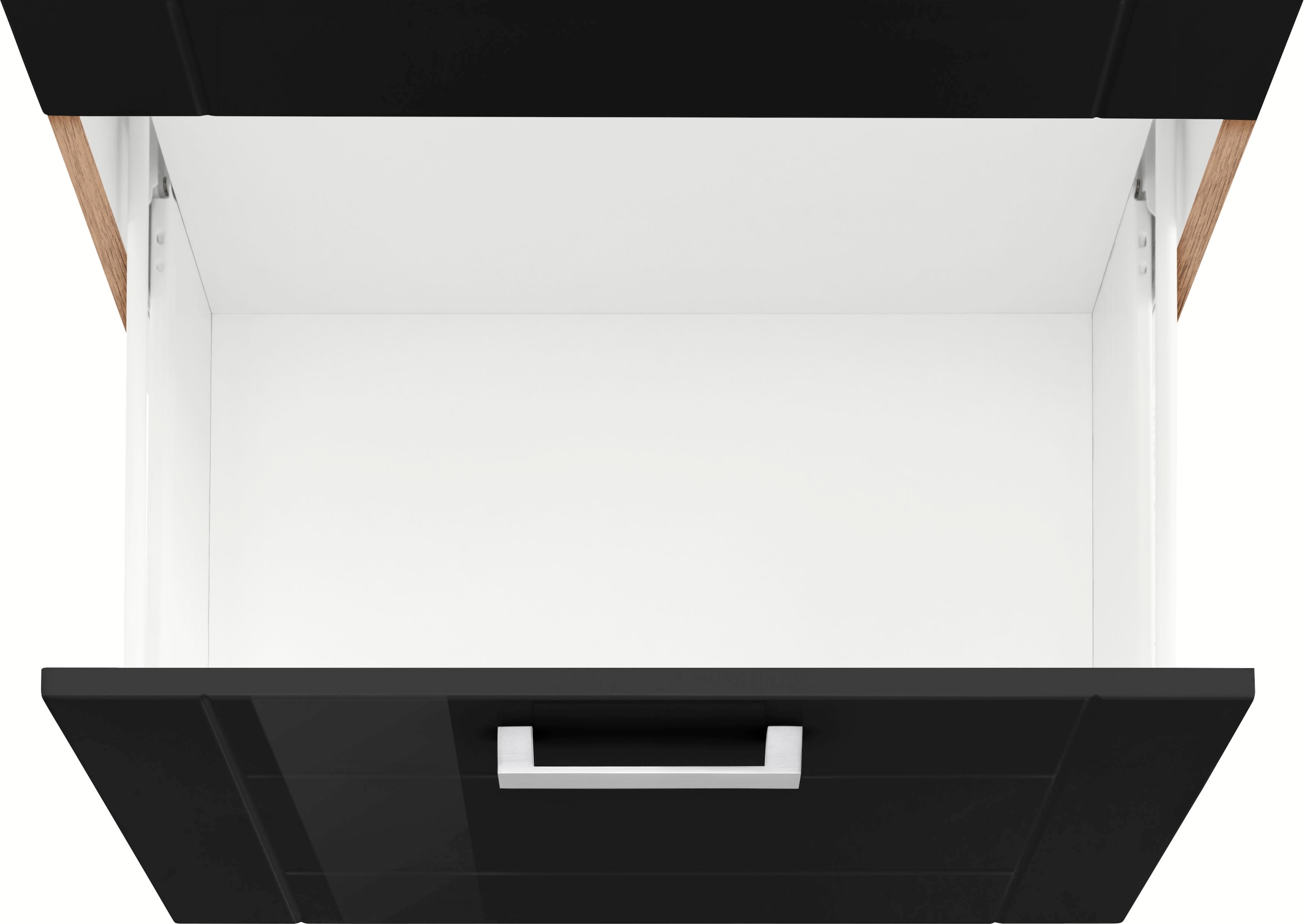 KOCHSTATION Kochfeldumbauschrank »KS-Tinnum«, 60 cm breit, 2 Auszüge, Metallgriffe, MDF Fronten
