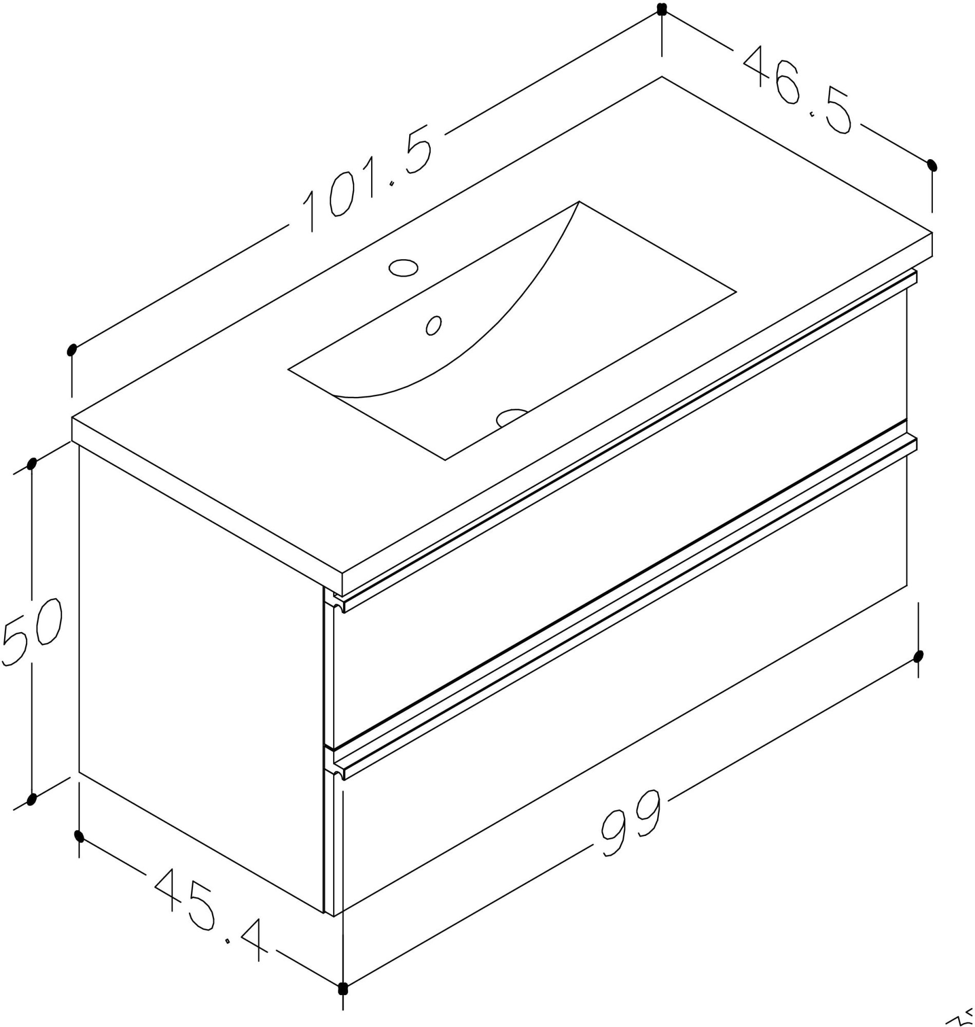 welltime Waschtisch »Only inklusive Waschbecken, Schubladen mit Vollauszug«, Badmöbel in verschiedenen Breiten, mit Soft-Close Funktion, FSC®