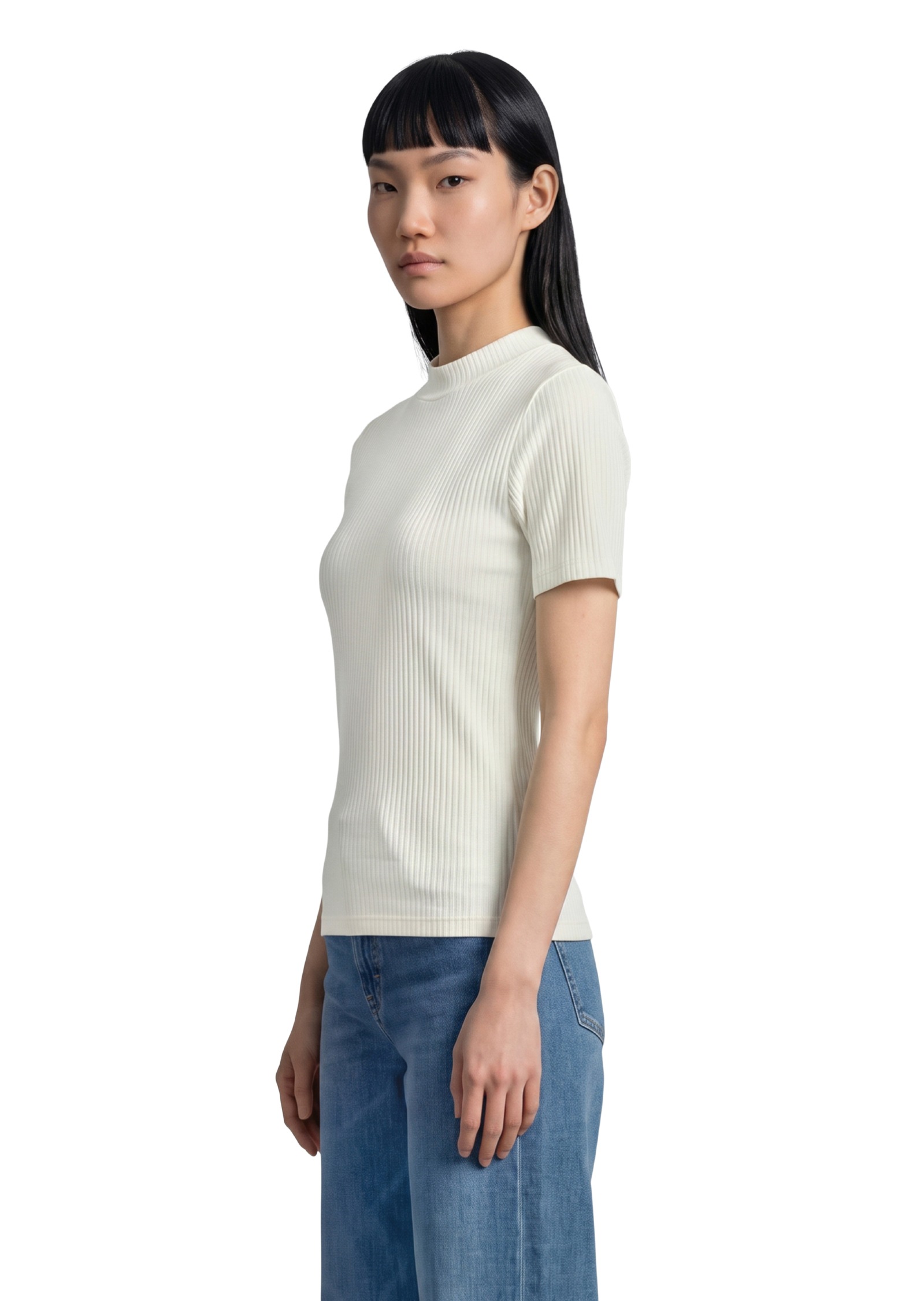 Marc O'Polo DENIM T-Shirt »aus elastischem Bio-Baumwolle-Mix«