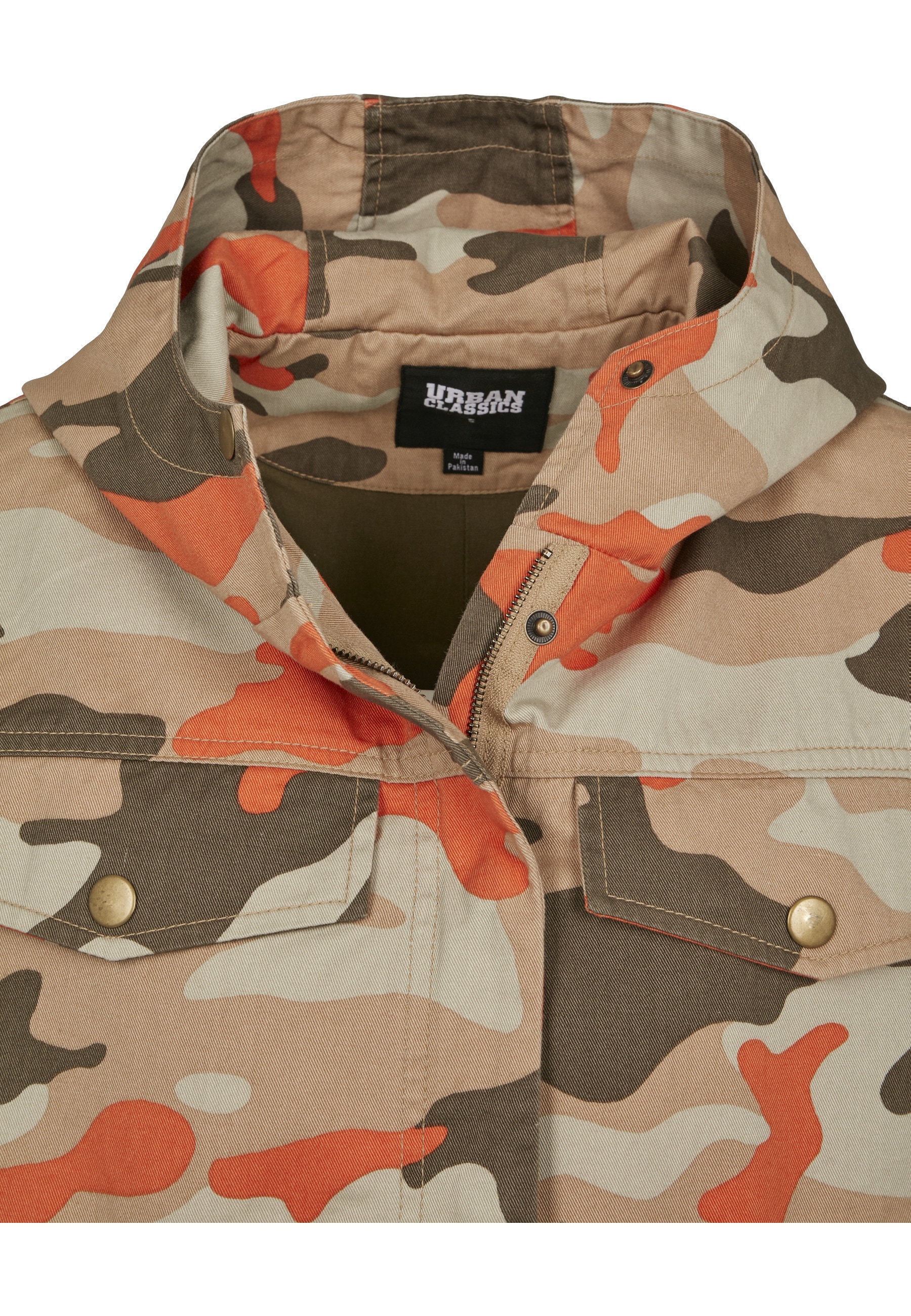 URBAN CLASSICS Allwetterjacke »Urban Classics Damen Ladies Oversized Camo Parka Jacket« 1 Stk. tlg. mit Kapuze