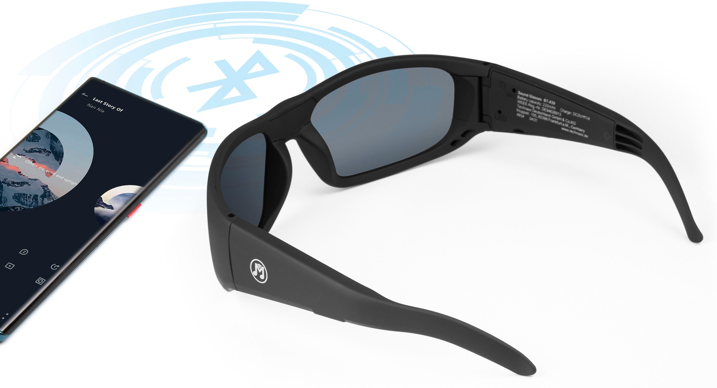 Technaxx Bluetooth-Soundbrille »Sound Glasses Sports BT-X59«, Bluetooth