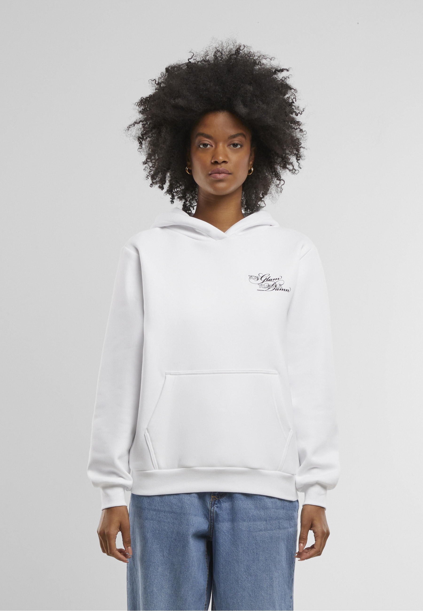 Miss Tee Kapuzenpullover »Miss Tee Give A Damn Ladies Fluffy Hoody« 1