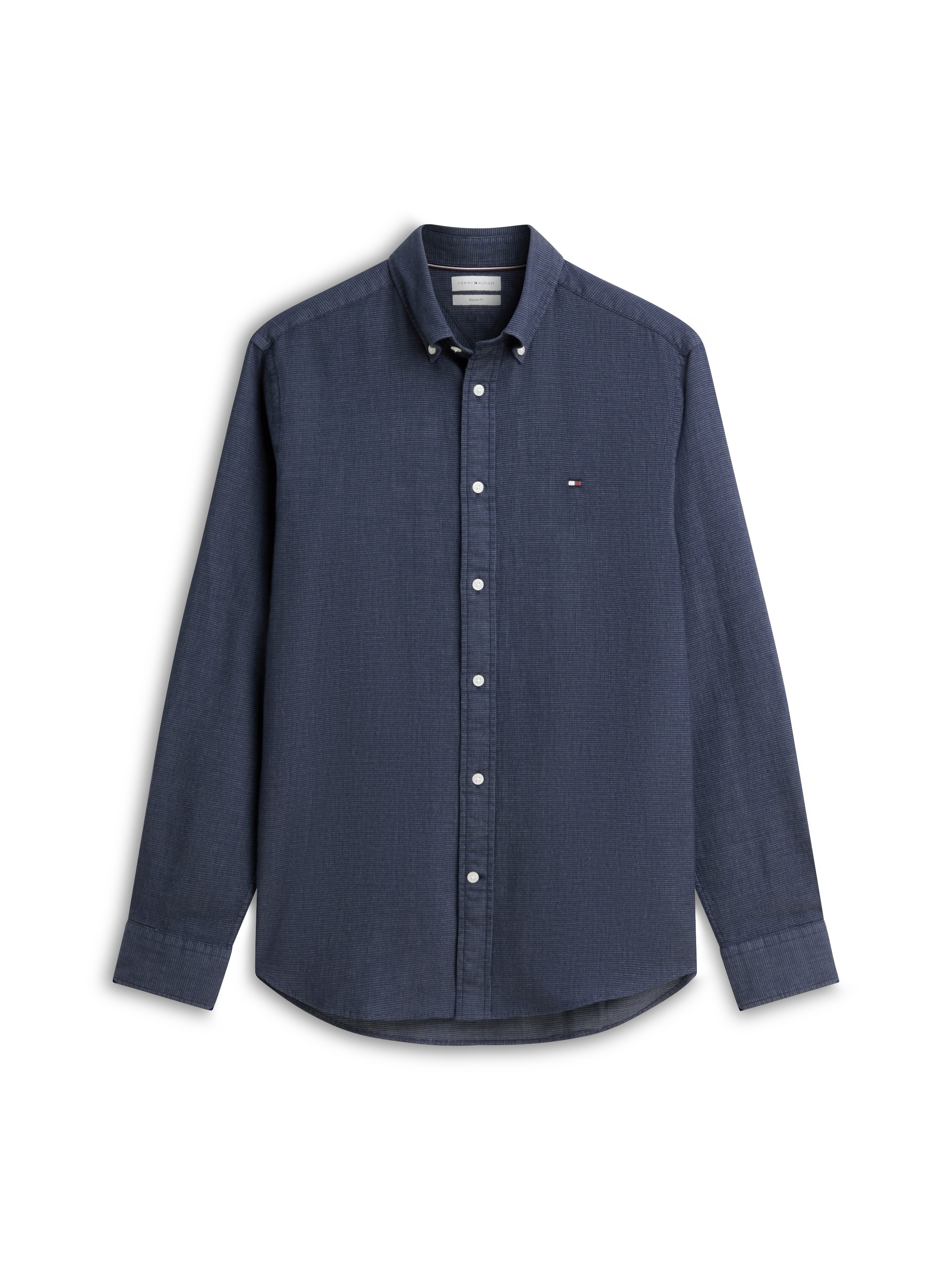 Tommy Hilfiger Langarmhemd »FLEX POP MINI DOBBY RF SHIRT« Regular Fit Dobby Structure
