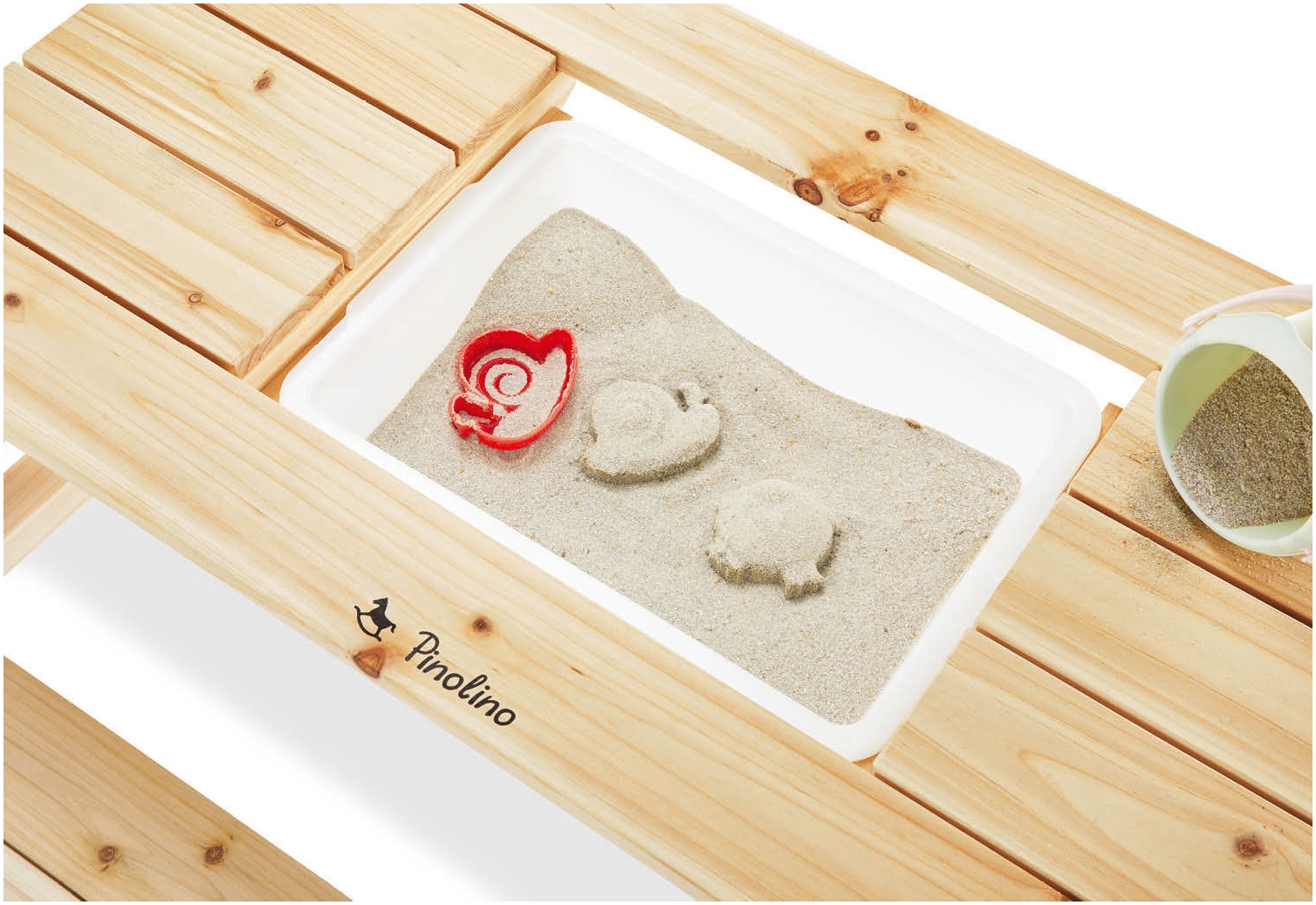 Pinolino® Kindersitzgruppe »Spieltisch Knut, natur« auch passend für Spielhaus Knut