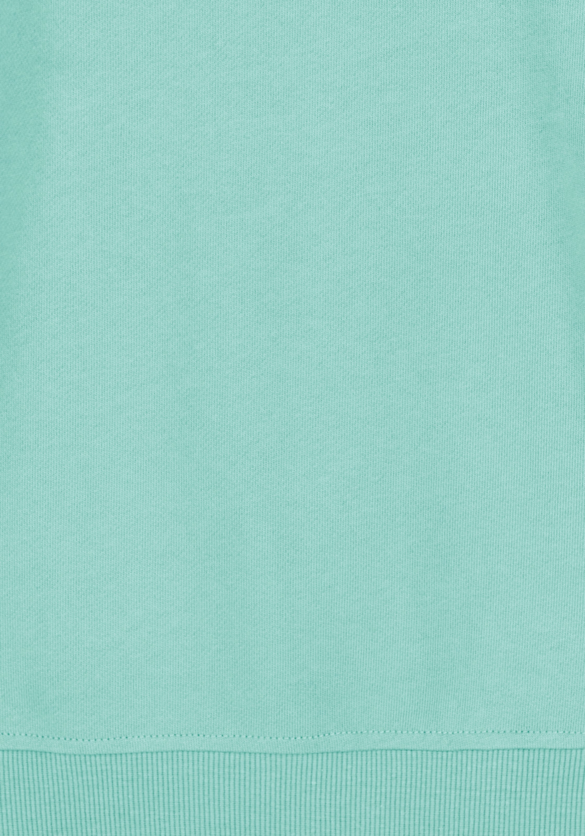 Bruno Banani Sweatshirt »mit Kragen und kleiner Knopfleiste«, Langarmshirt mit Bruno Banani-Logo aus reiner Baumwolle