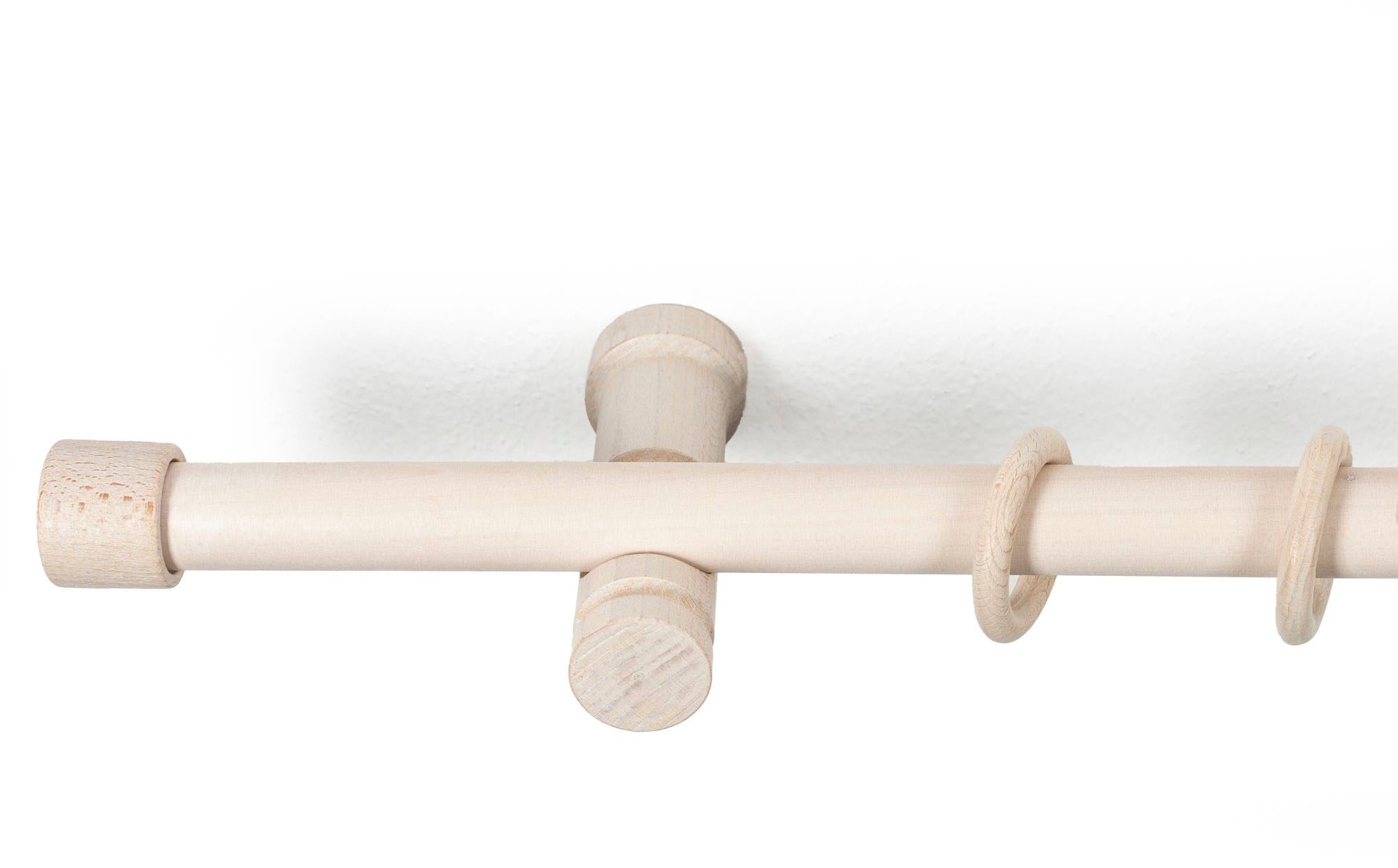 SN DECO GROUP Gardinenstange »Cafiro«, 1 läufig-läufig, Fixmaß, 28 mm, Holz, verschiedene Längen und Farben, Komplettset