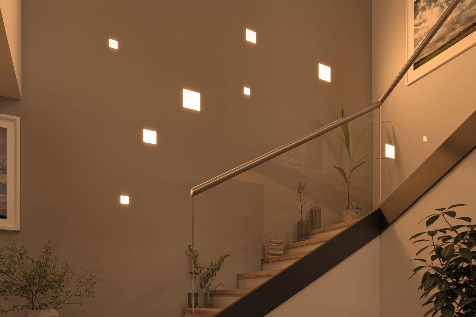 Paulmann LED Einbauleuchte »VariFit Veluna IP44 eckig 75x75mm 4,5W 360lm 3000K Satin«, 1 flammig, Einbaupanel