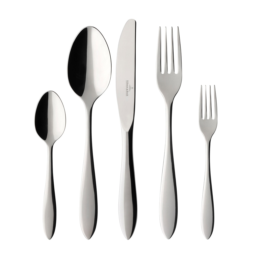 Villeroy & Boch Besteck-Set "Tafelbesteck gebürstet Arthur 180er Set grau" Spülmaschinenfest