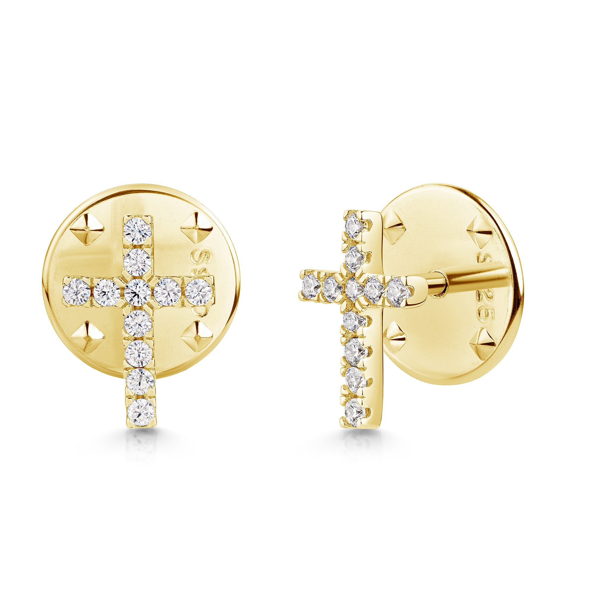 Firetti Anstecknadel »Schmuck Geschenk Silber 925 Brosche Kreuz« ()