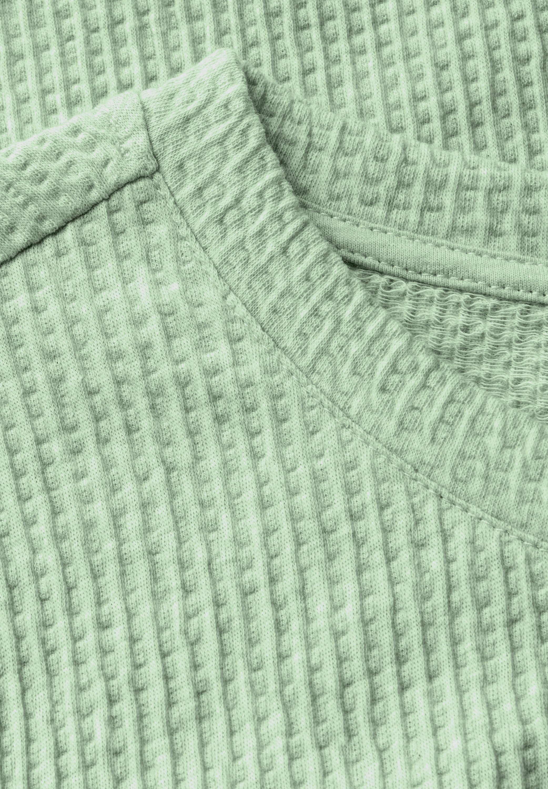 STREET ONE Langarmshirt, mit Elastiksaum und Tunnelzug