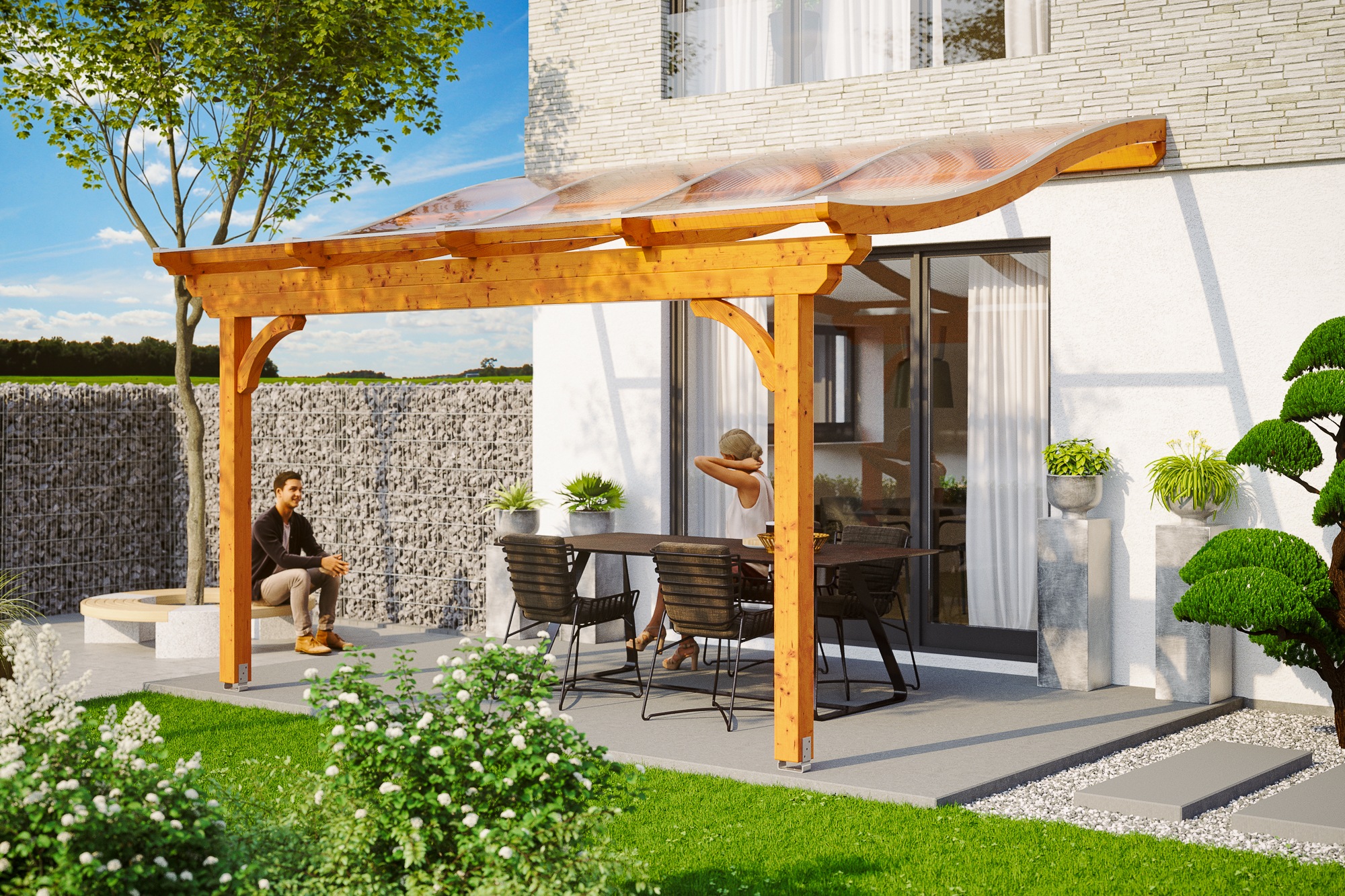 Skanholz Terrassendach »Verona«, Leimholz
