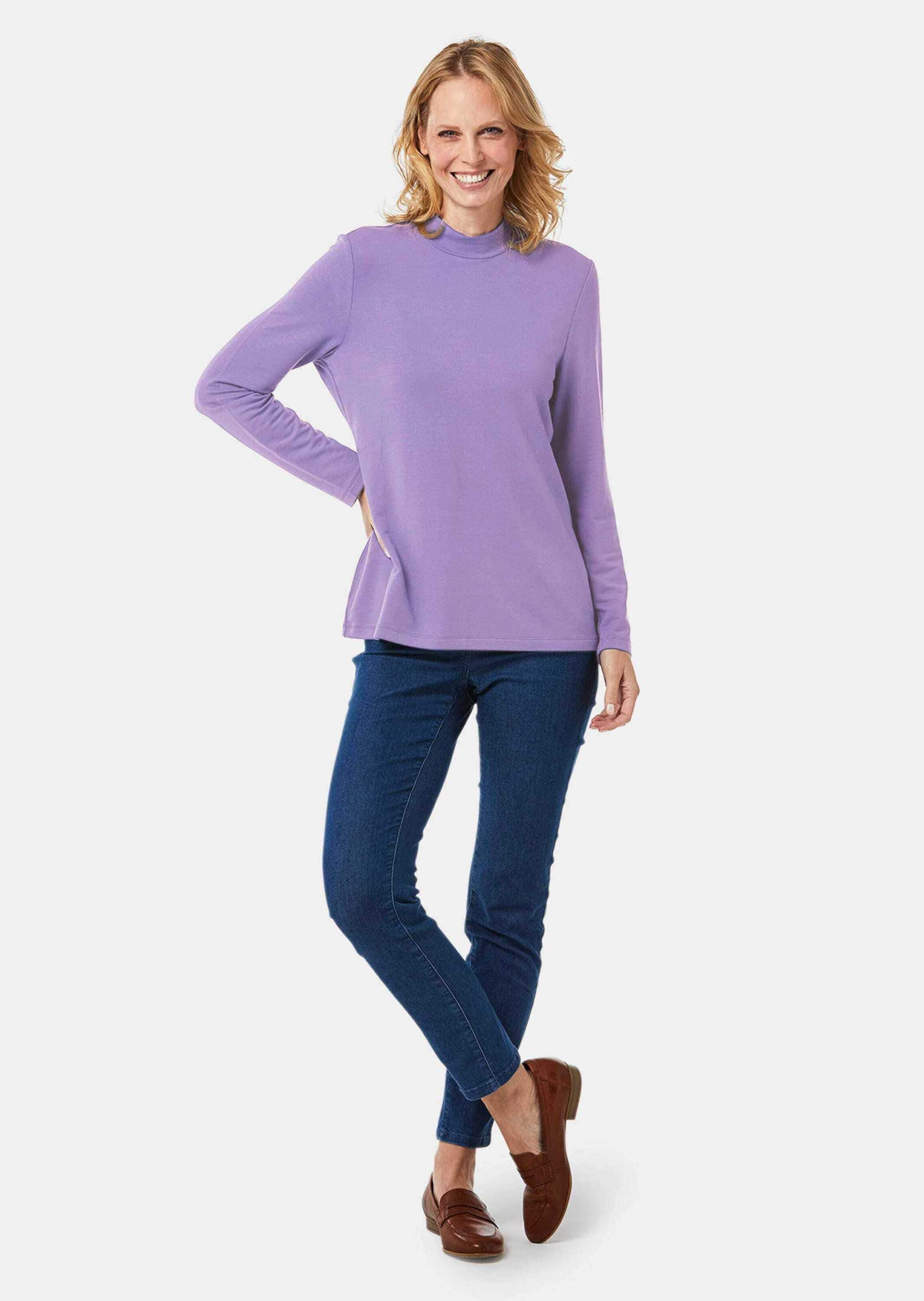 GOLDNER Longpullover »Stehkragenshirt mit Langarm«