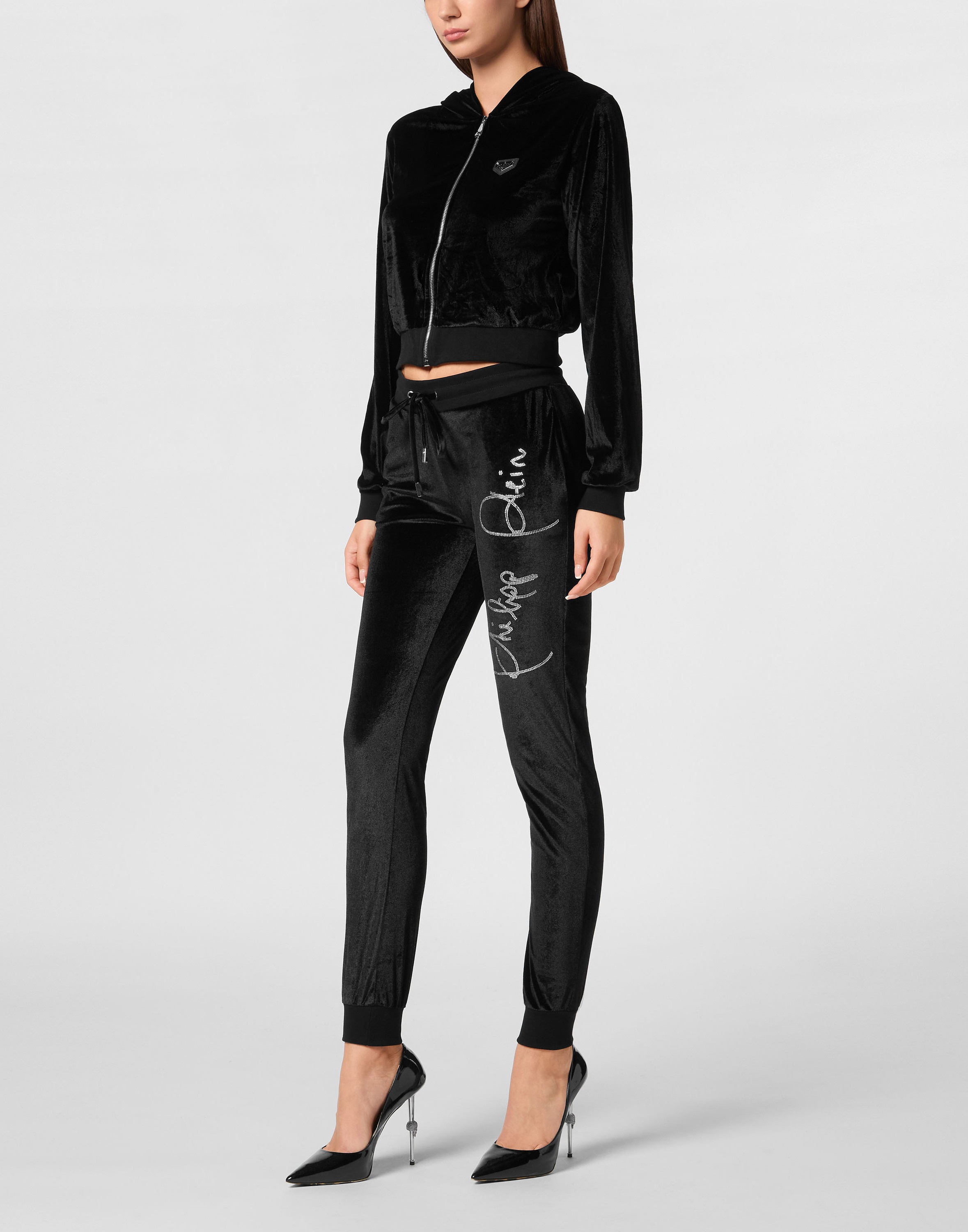 PHILIPP PLEIN Kapuzensweatjacke »Signature Mit Schmucksteinen«