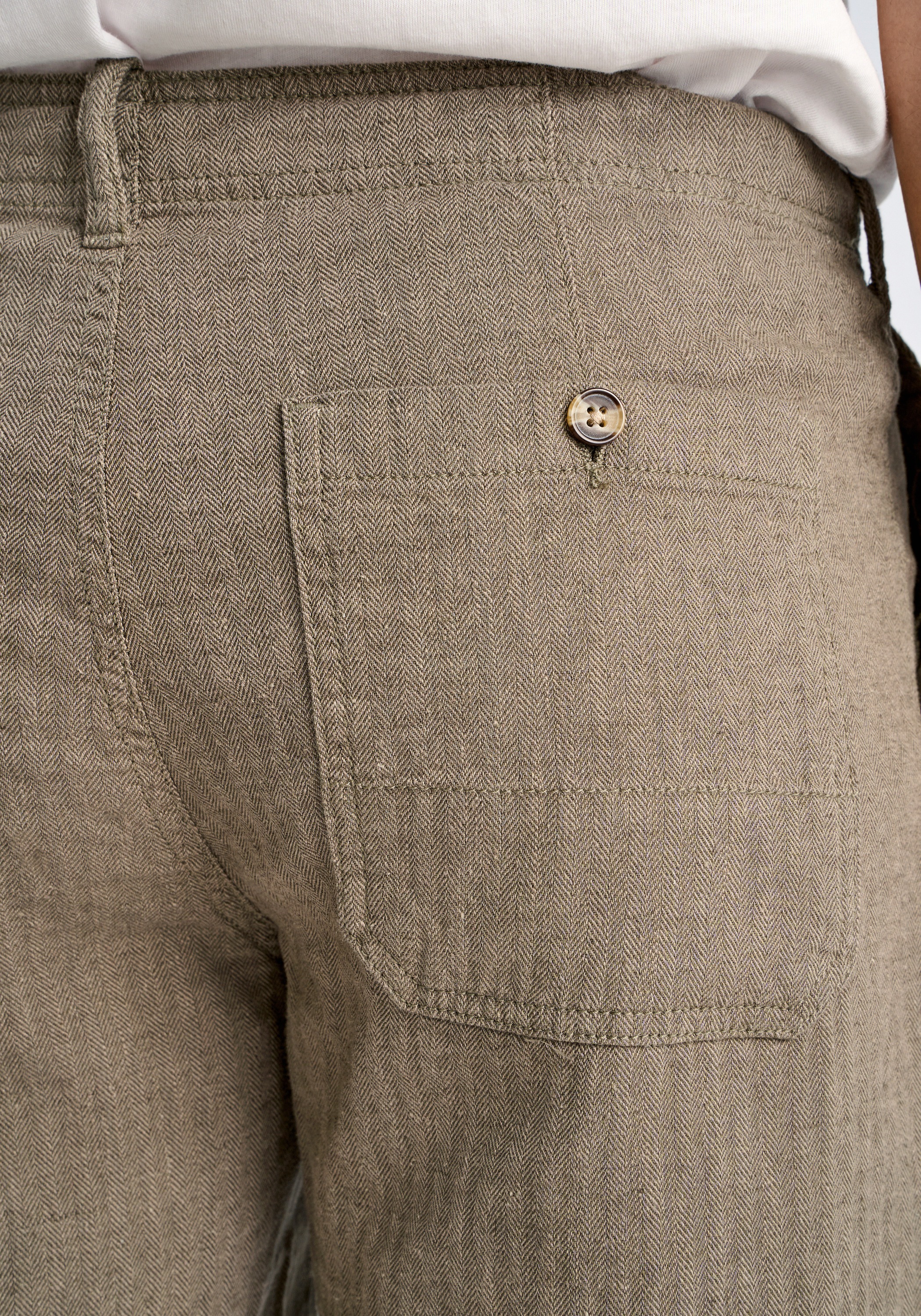 Lindbergh Linen Shorts Relaxed Fit Green M 3
