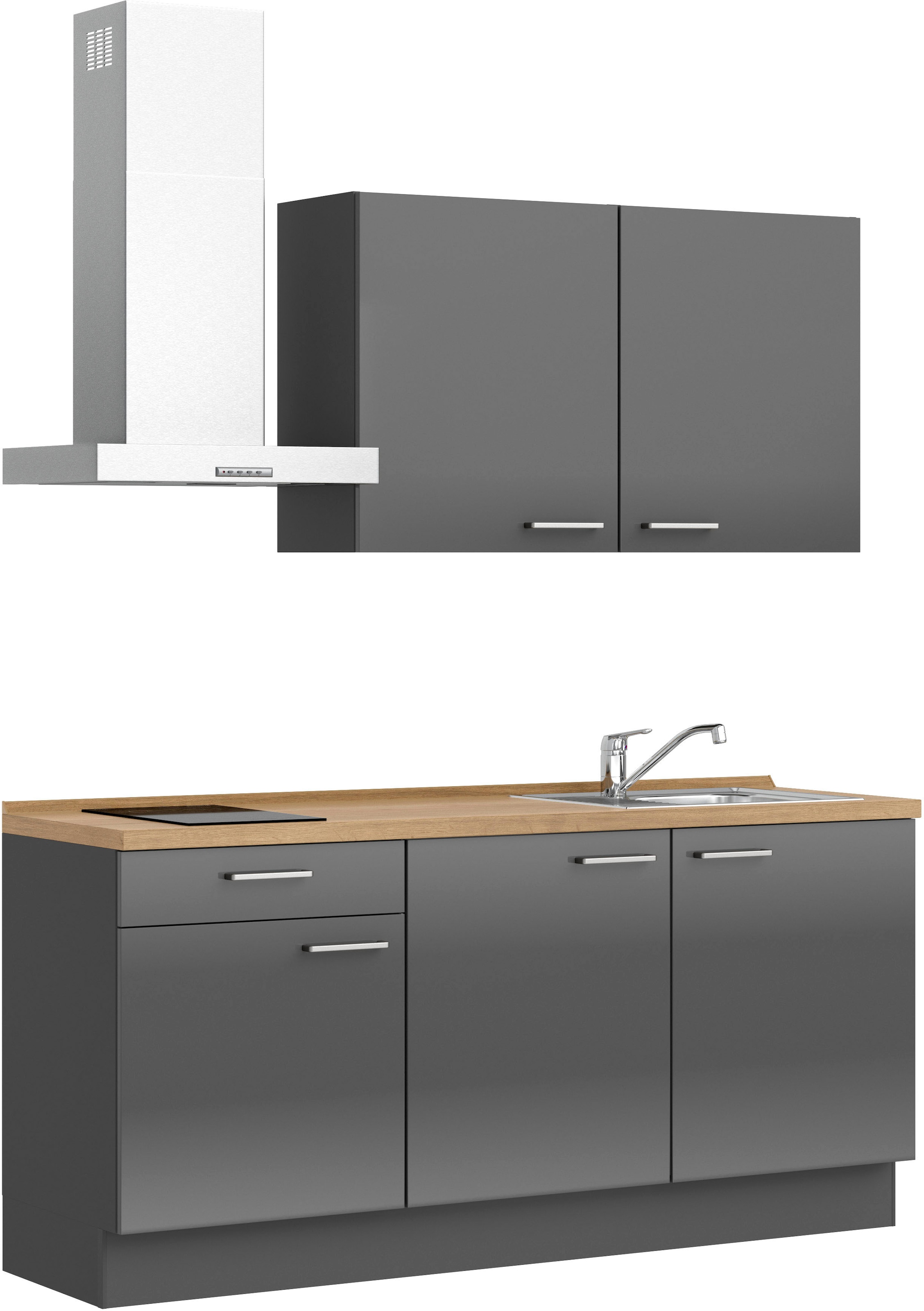 nobilia® Küchenzeile »"Flash I"«, vormontiert, Ausrichtung wählbar, Breite 180 cm, wahlw. mit E-Geräten