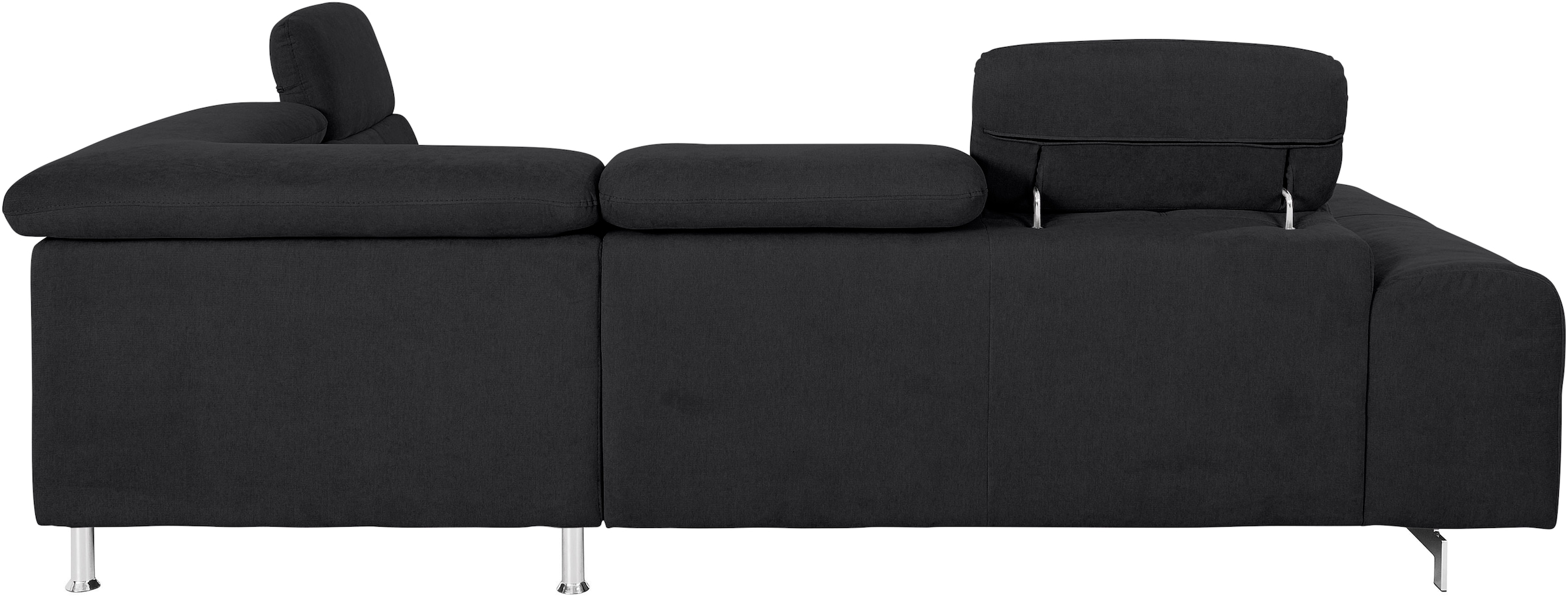 COTTA Ecksofa »Chef L-Form«, mit Kopfteilverstellung, edle Metallkufen, wahlweise mit Bettfunktion