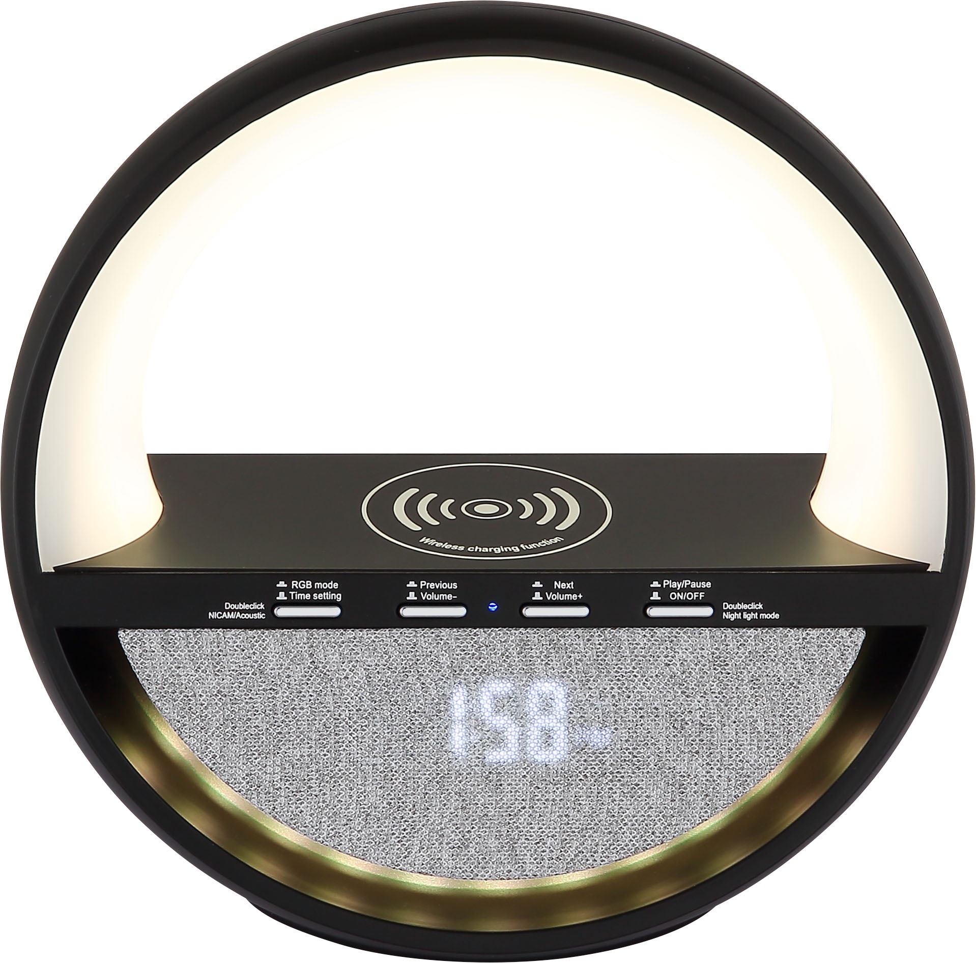 GLOBO LIGHTING Tischleuchte »SOUNDRA« LED-Modul 1 Stk. RGB Tischleuchte mit Touchdimmer, Bluetooth & Akku, USB-C