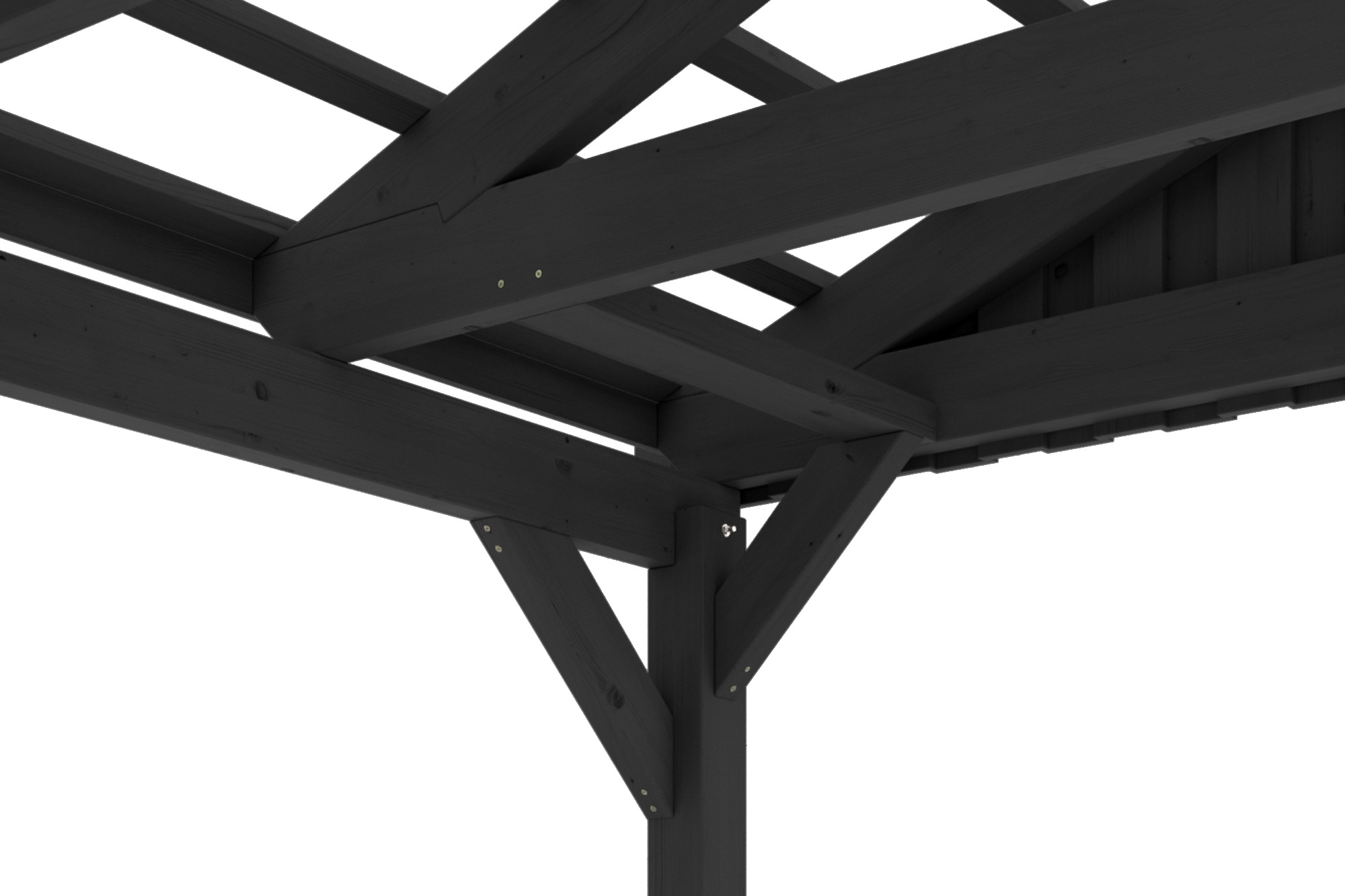 Thumbnail - Skanholz Einzelcarport "Fichtelberg" Leimholz 379 cm Anthrazit