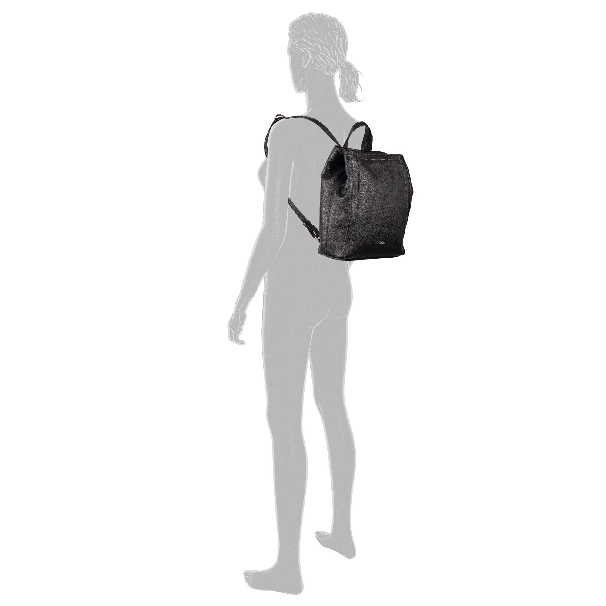 Gabor Rucksack »Bessy«, variables geradliniges Format markant durch unterlegte Streifen