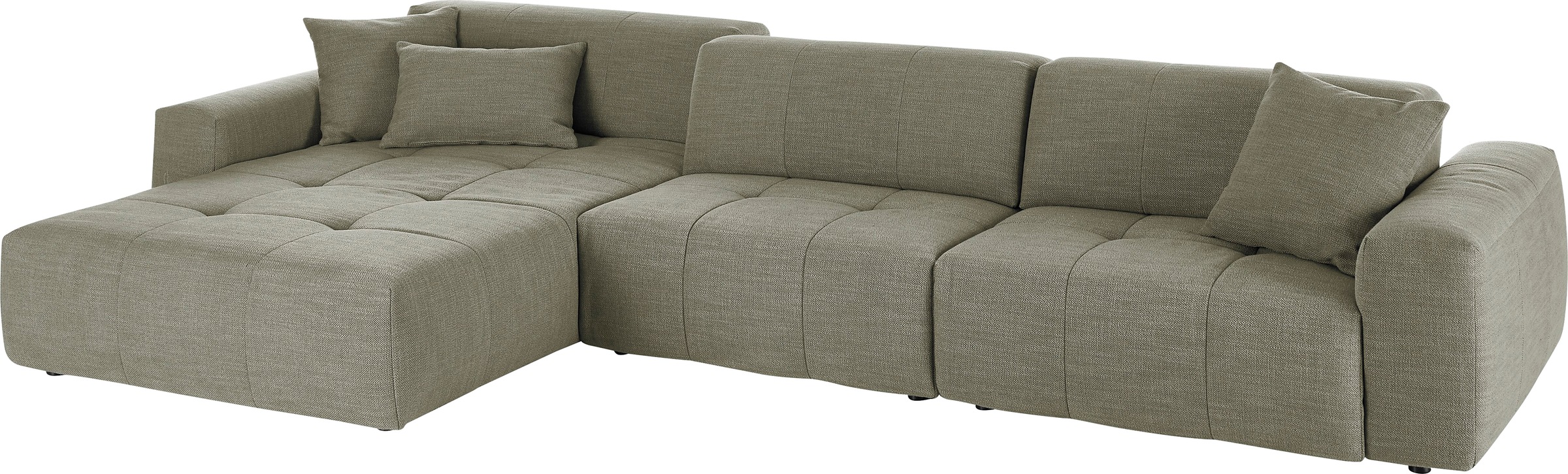 3C Candy Ecksofa »Yoshy mit Komfortfunktionen, modern und bequem, L-Form«, Zwei verschiedene Sitztiefen durch verstellbare Rückenlehne