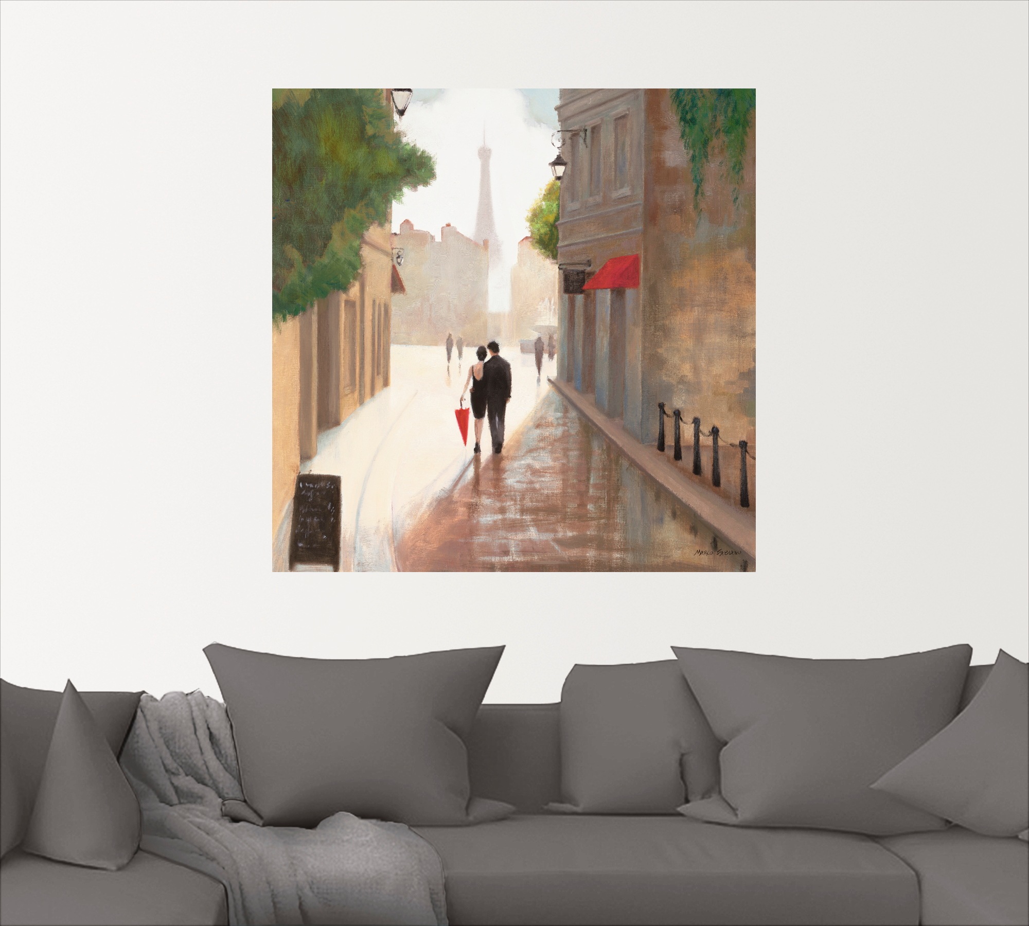 Artland Wandbild "Paris Romanze I", Frankreich, (1 St.), als Leinwandbild, günstig online kaufen