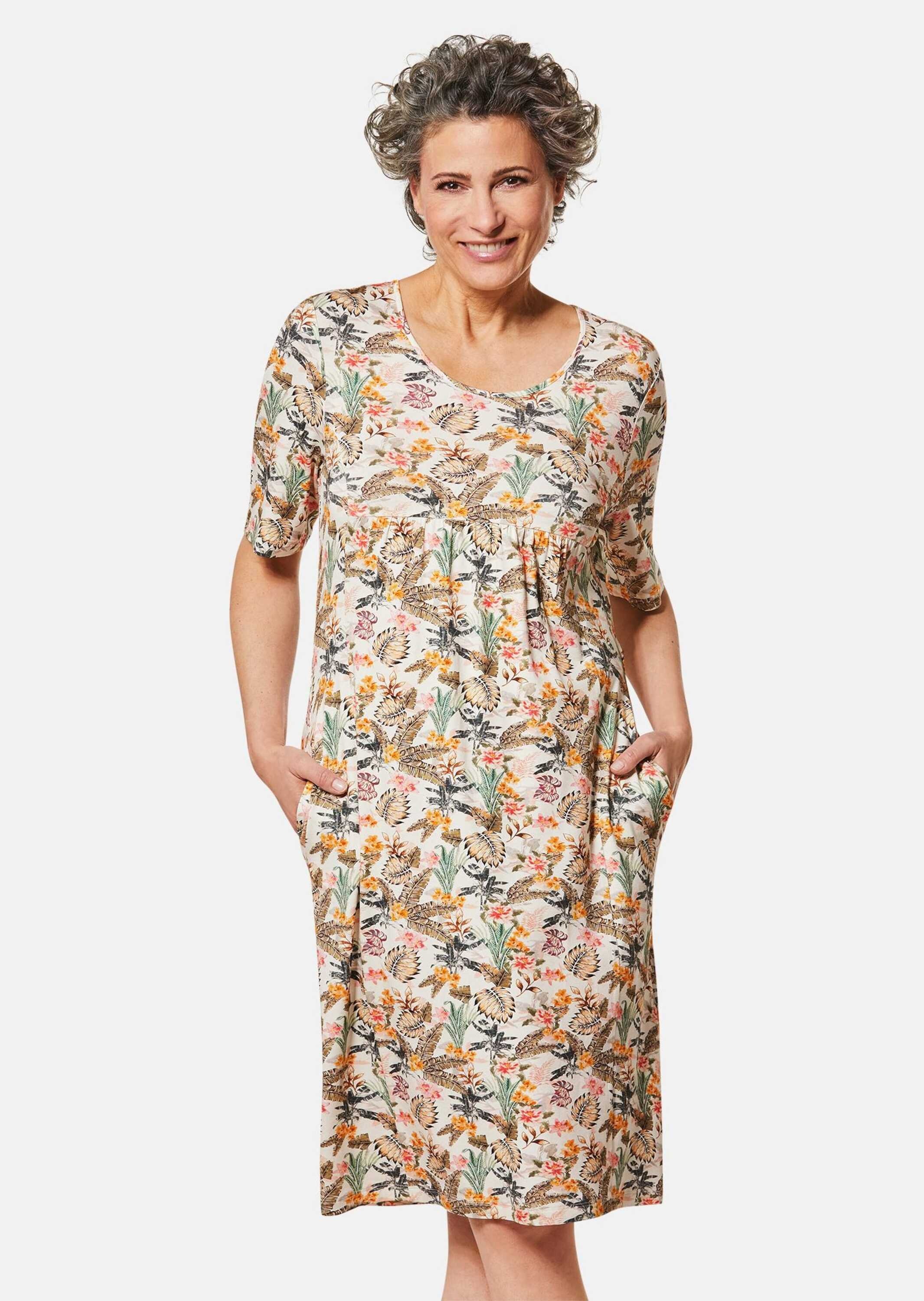 GOLDNER Druckkleid "Elastisches Jerseykleid mit modischem Druck" günstig online kaufen