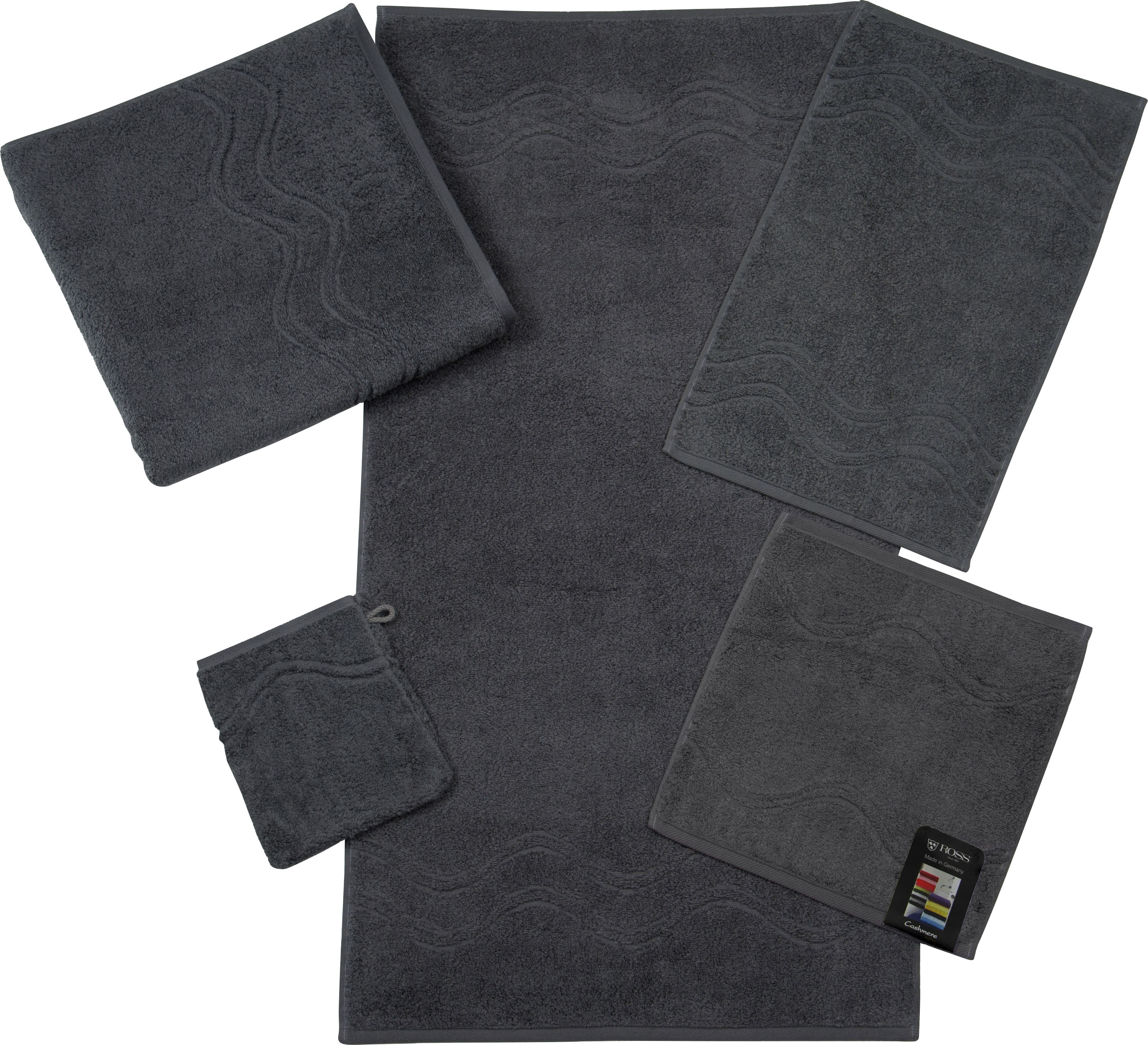 Thumbnail - ROSS Handtuch "Cashmere feeling", (Packung, 2 St.), 100% Baumwolle, mit Wellen-Bordüre, große Farbauswahl