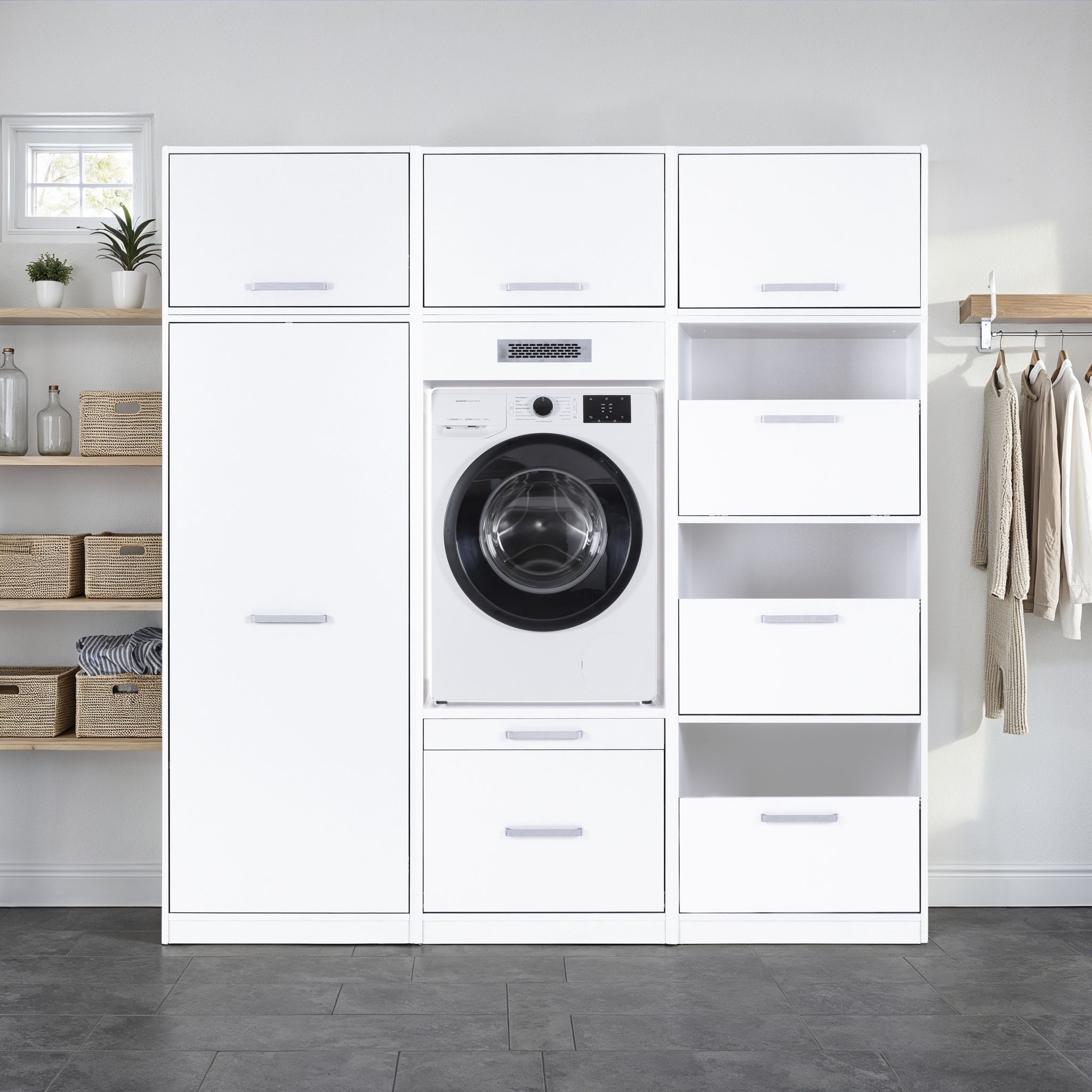 Inter Link Mehrzweckschrank-Set »Norela, Waschmaschinenumbauschrank, Geräteschrank mit Wäscheschrank« 6 Stk. tlg.