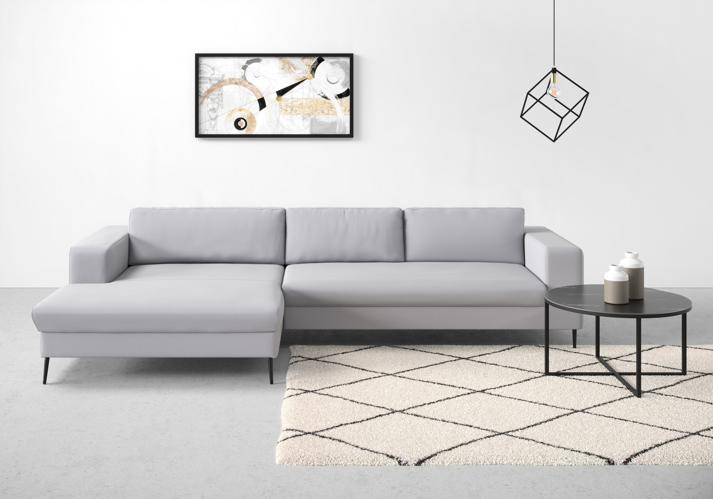 Thumbnail - DOMO collection Ecksofa "Modica, zeitlos und elegant, L-Form", moderne Optik mit extrabreiter Recamiere, auch in Cord