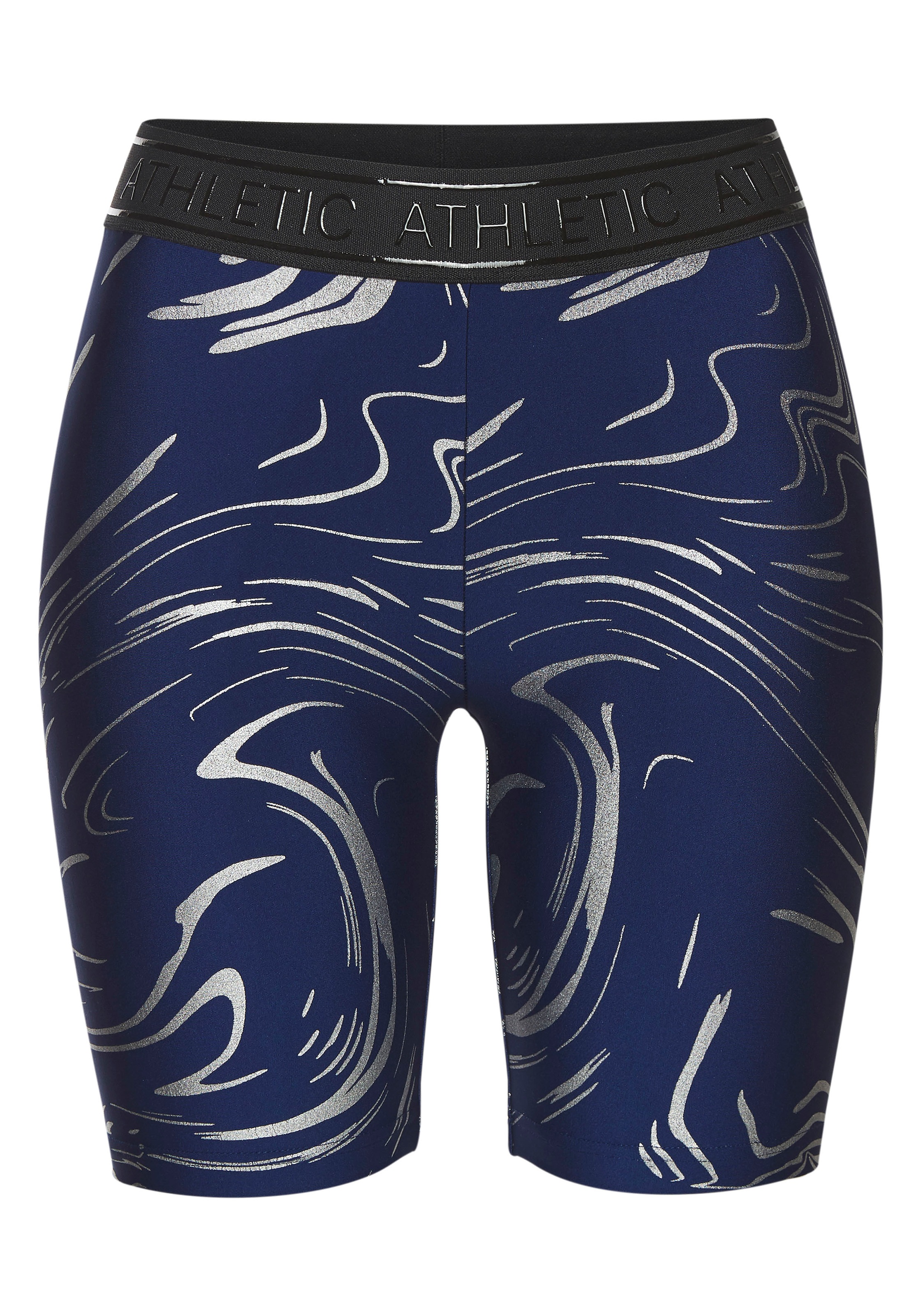 LASCANA ACTIVE Funktionsshorts, mit glänzendem 3D Schriftzug auf dem Bund