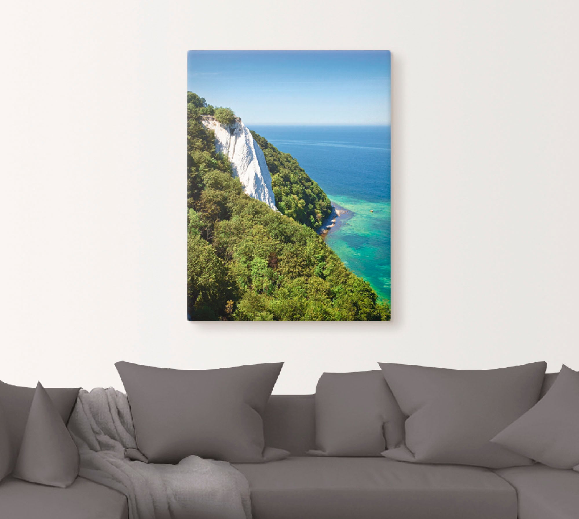 Artland Leinwandbild »Kreidefelsen Insel Rügen I«, Küste, (1 St.), auf Keilrahmen gespannt