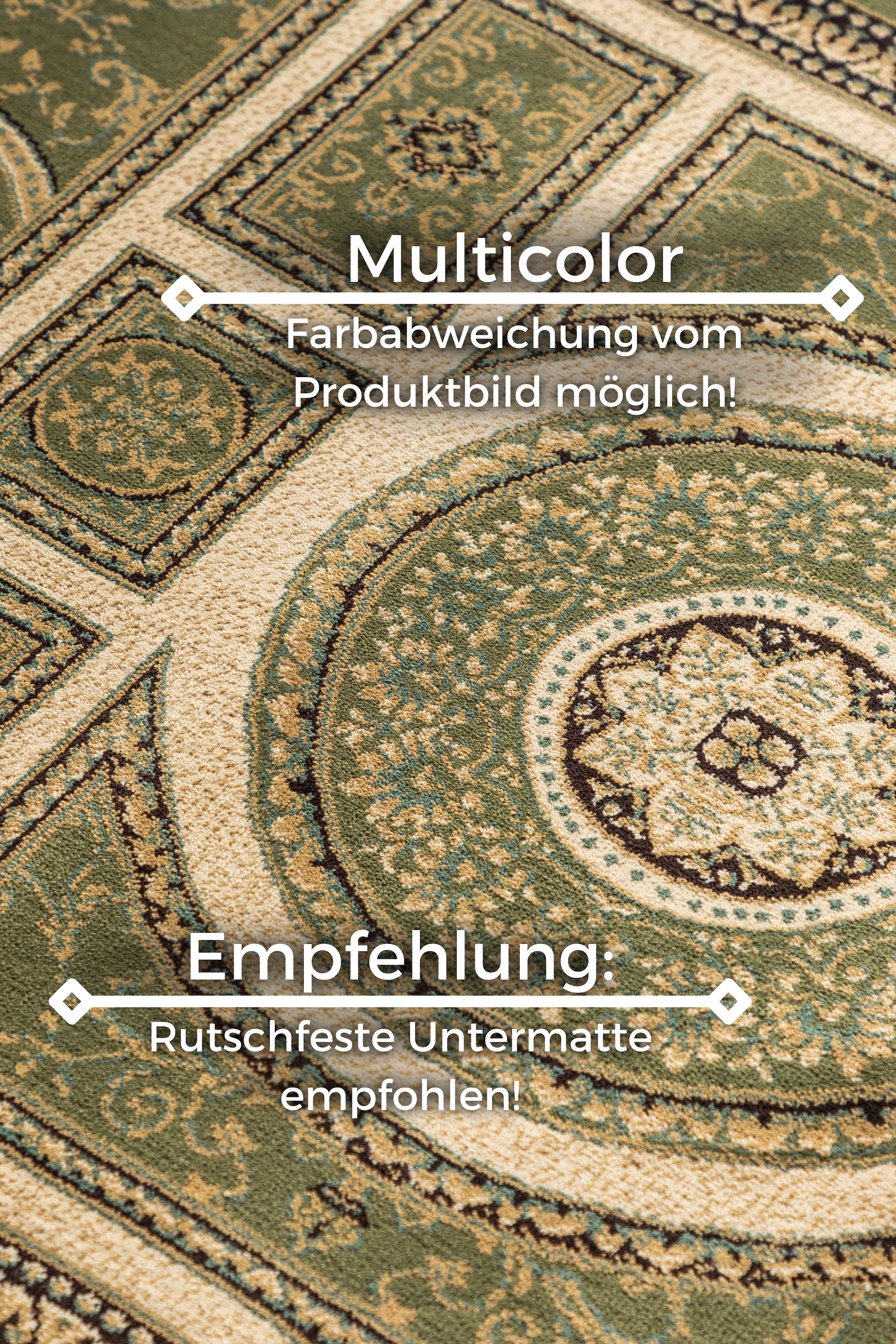 NORTHRUGS Teppich »Guzara«, rechteckig, 8 mm Höhe, Orient Optik, Läufer, strapazierfähig, pflegeleicht, robust