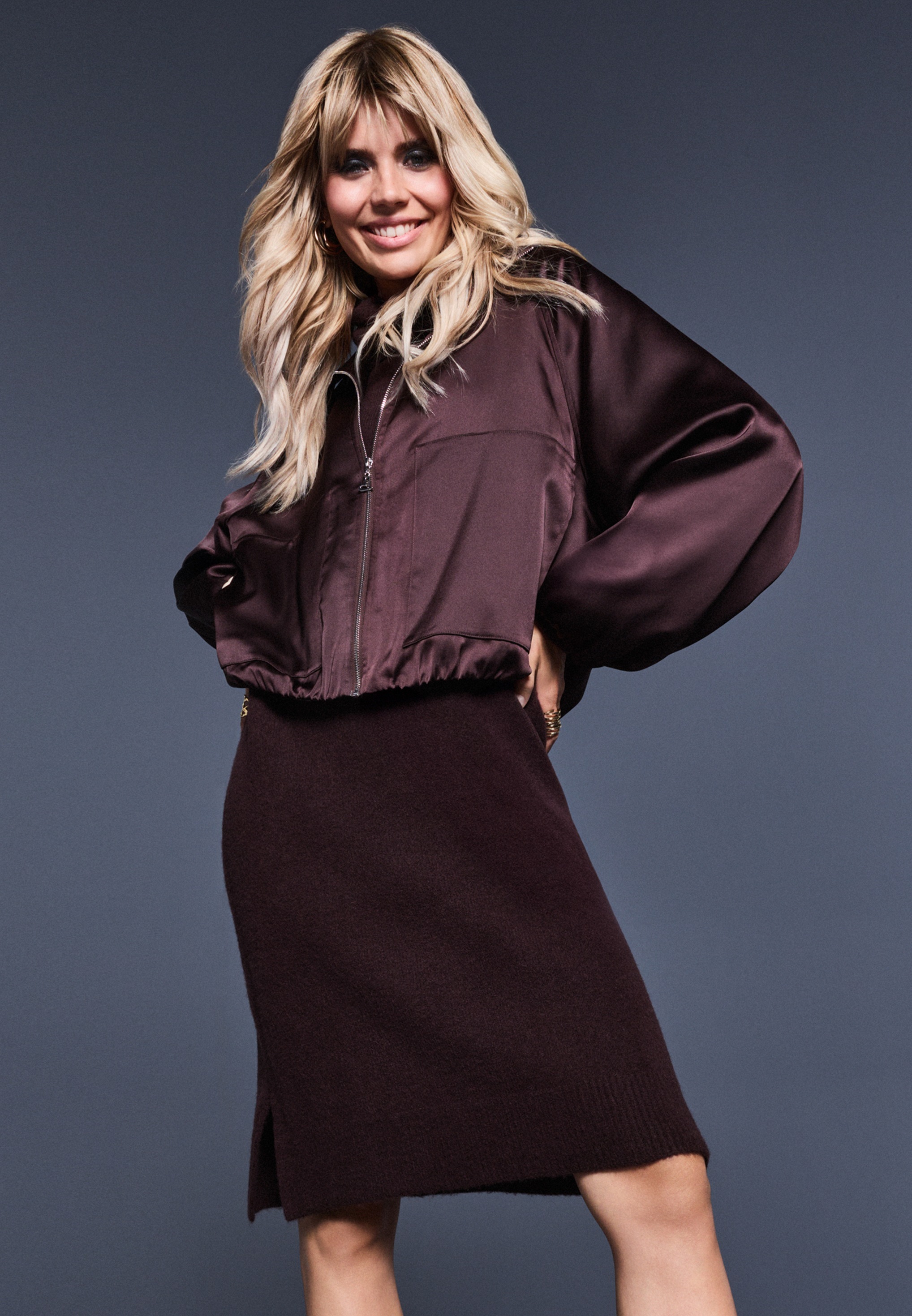 Cartoon Bomberjacke »Damen mit Eingrifftaschen«