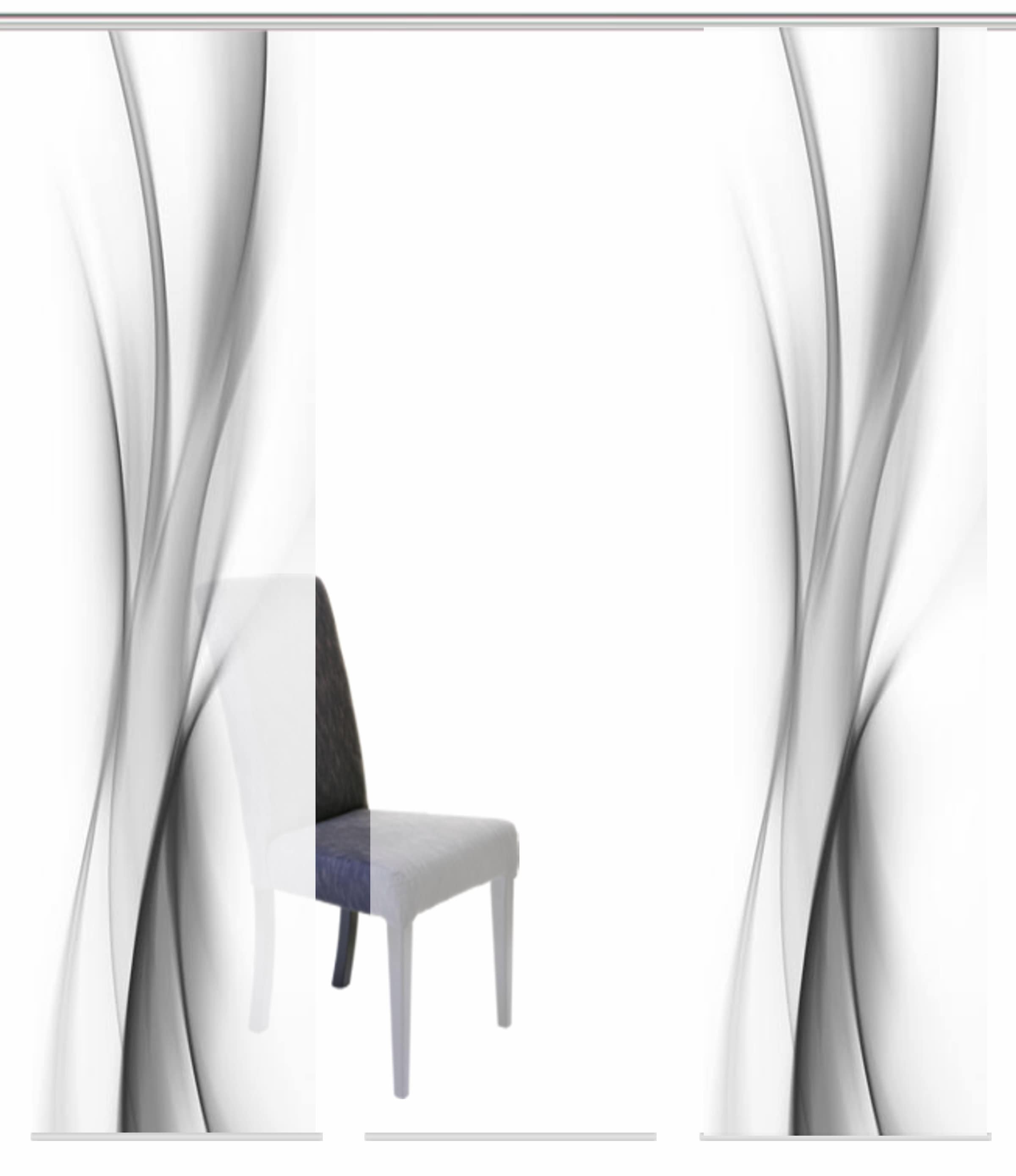 HOME WOHNIDEEN Schiebegardine "UFA" Klettband 3 Stk. tlg. HxB: 245x60, inkl günstig online kaufen