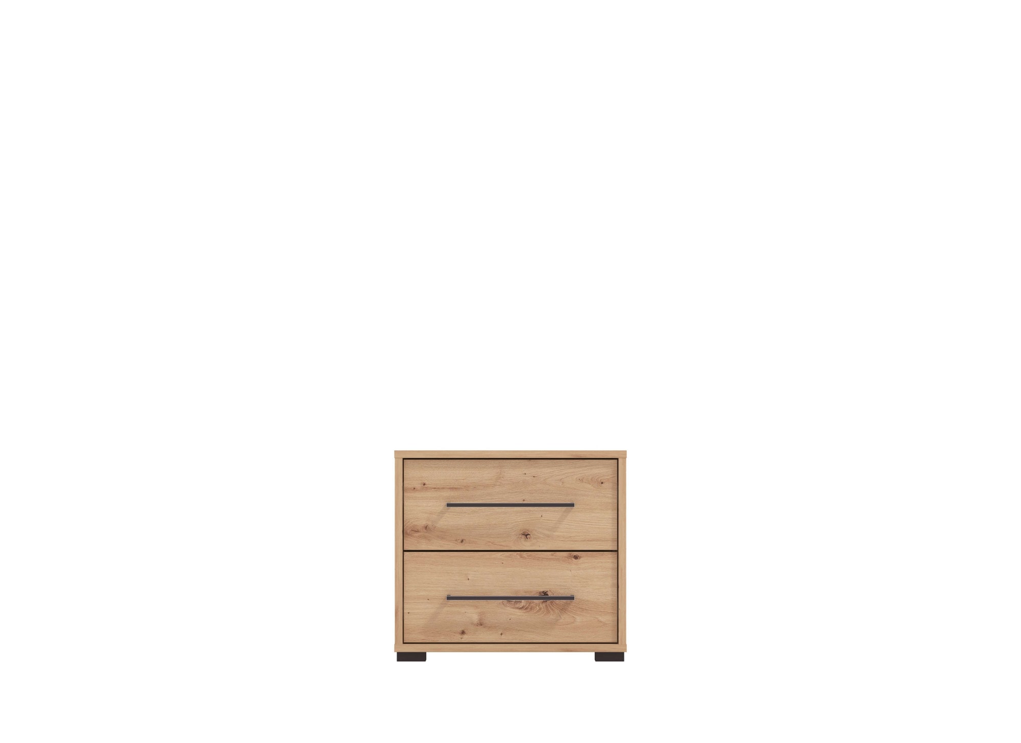 INOSIGN Nachtkommode »Ascalon Nachttisch, Nachtschrank, 48x40x44cm, 2 Schubladen«, in weiß oder eichefarben, FSC-zertifizierter Holzwerkstoff