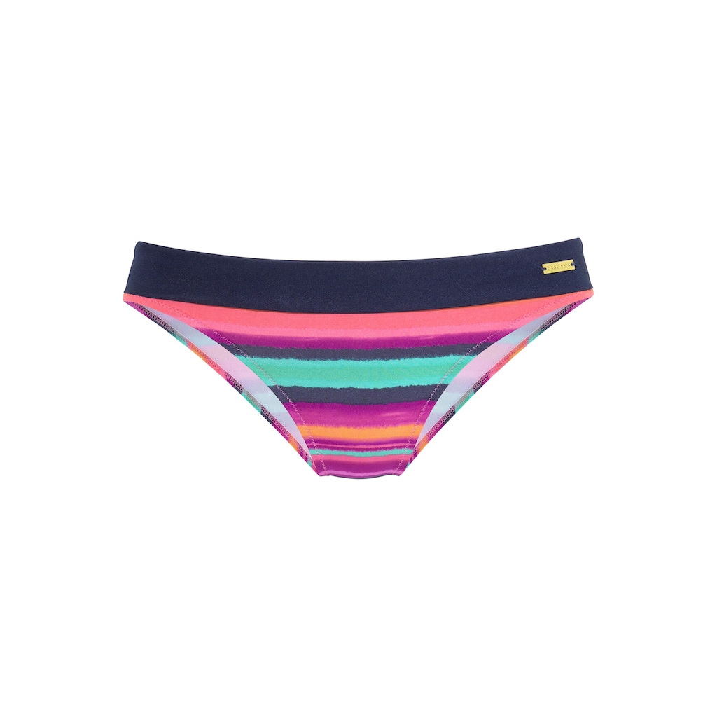 LASCANA Bikini-Hose »Rainbow«, mit Umschlagbund