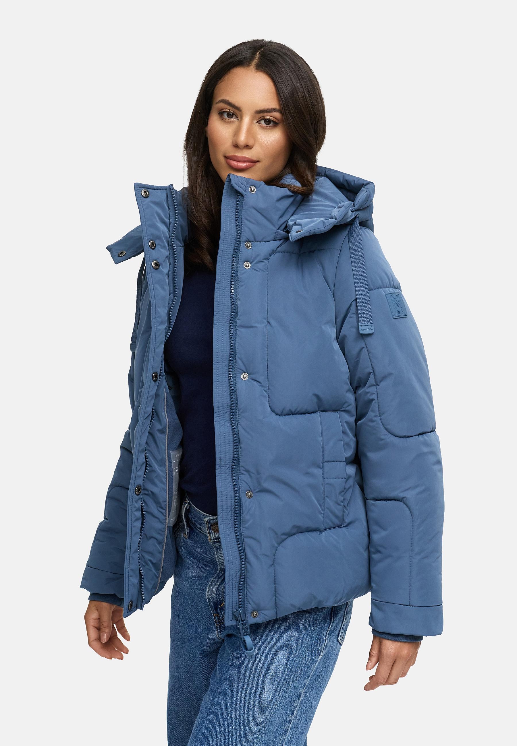 Navahoo Steppjacke »Zauberlicht 14«, mit Kapuze, Winterjacke mit abnehmbarer Kapuze und Fleece-Futter