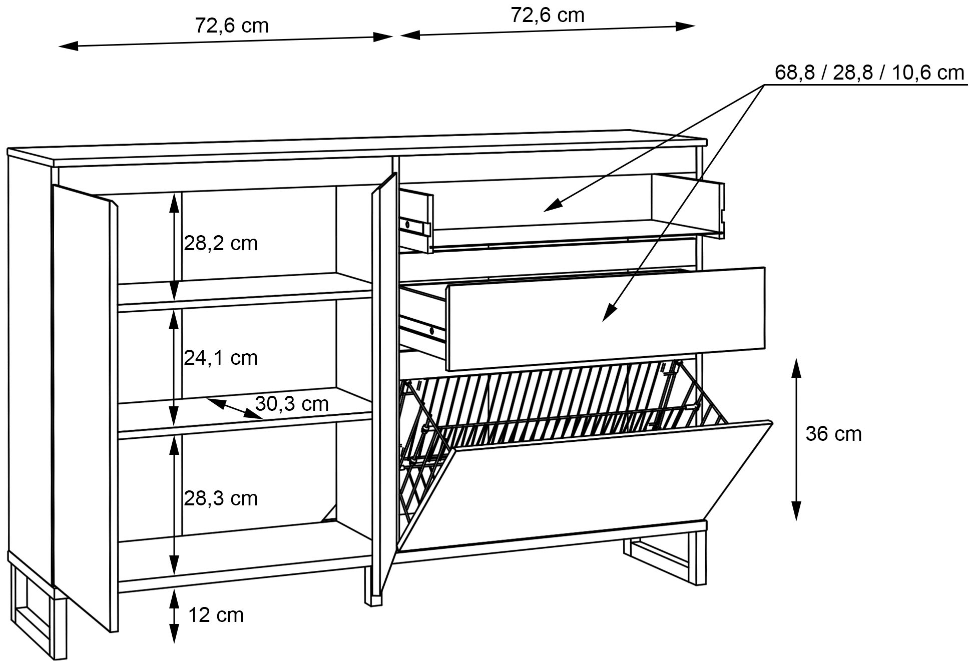 FORTE Schuhschrank im Sale | BAUR