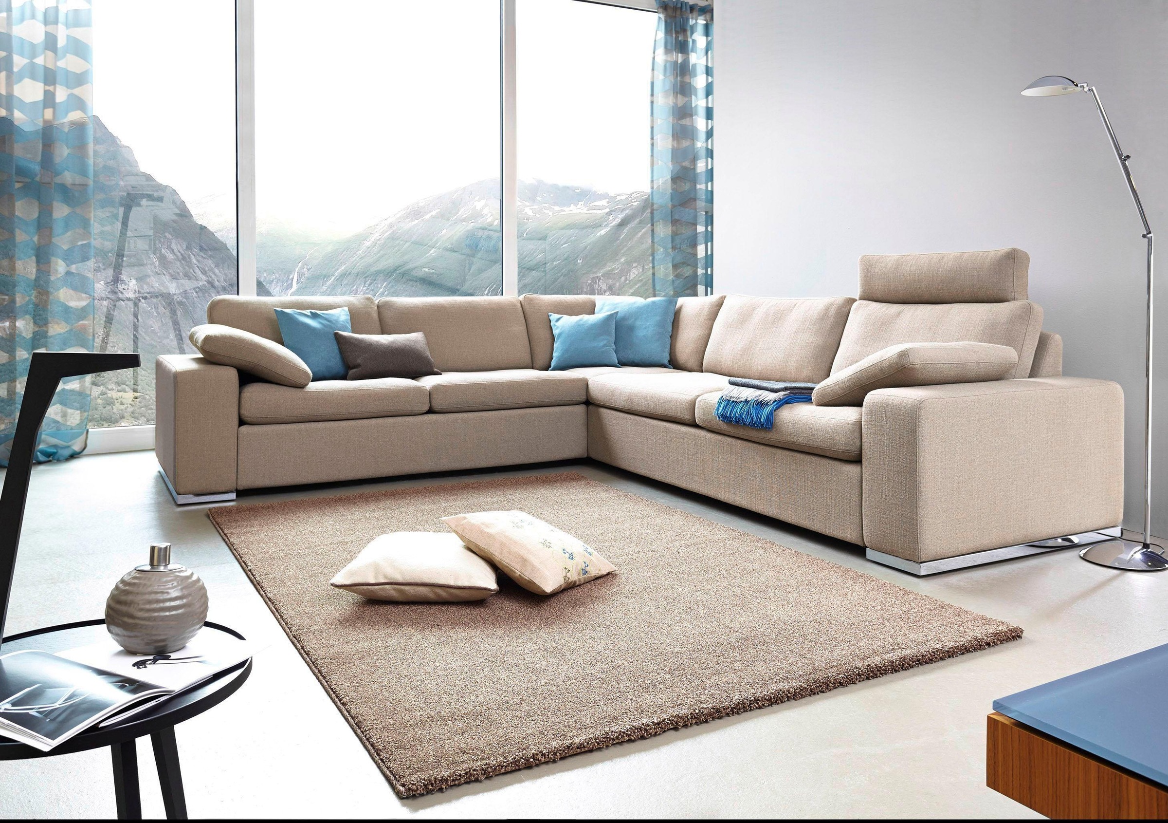 ASTRA Teppich "Samoa Uni" rechteckig 20 mm Höhe hochwertiger Kurzflor in vi günstig online kaufen