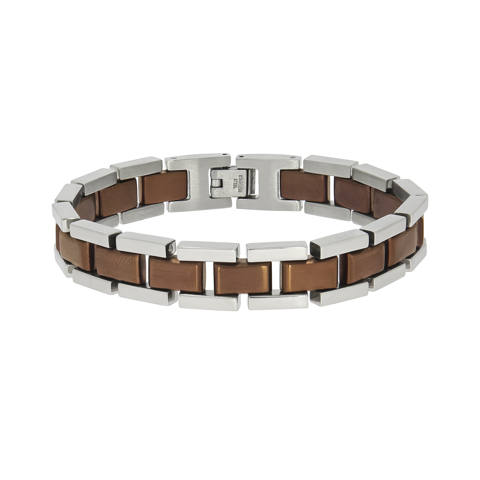 Zeeme Armband »Edelstahl zweifarbig matt glanz 21cm lang«