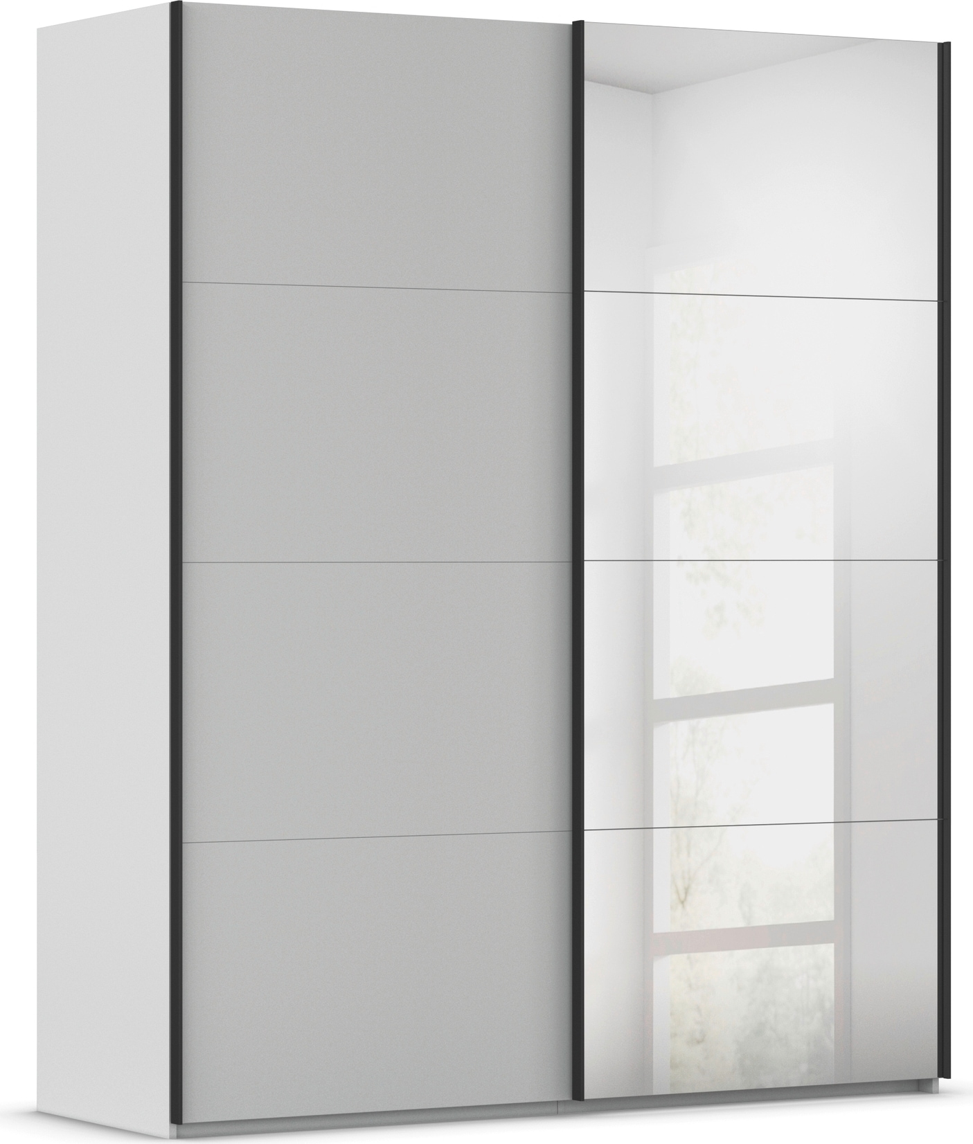 rauch "Kleiderschrank Schrank Garderobe Schlafzimmerschrank SCALE-FYRA" edle viergeteilte Türen mit Spiegel und vielen Farben MADE IN GERMANY
