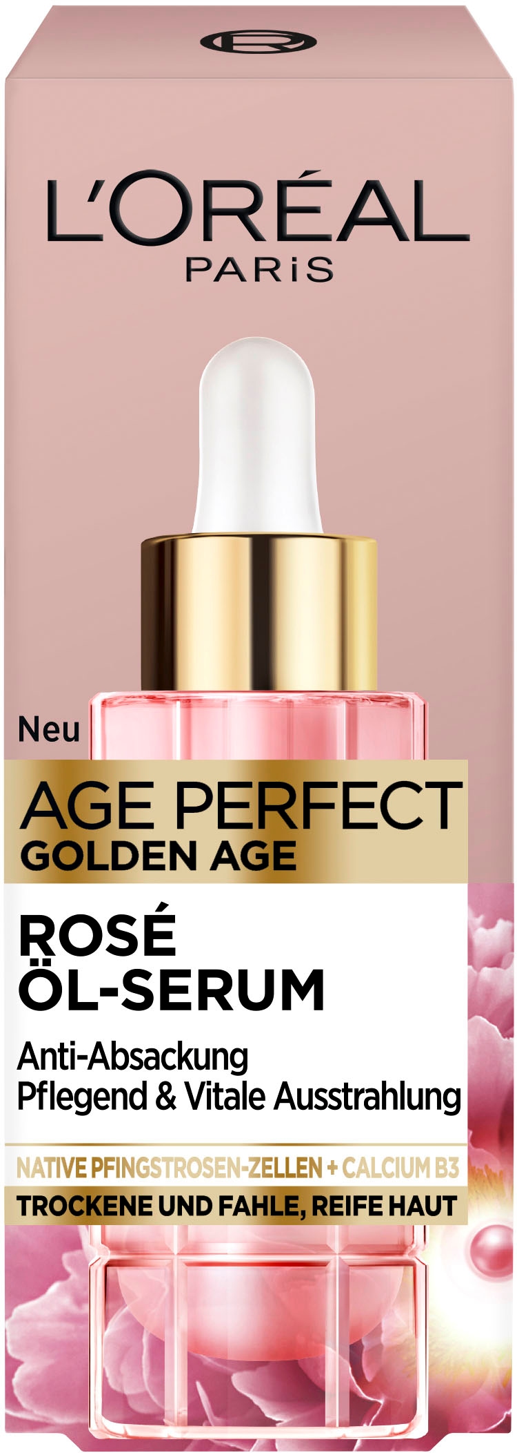 L'ORÉAL PARIS Gesichtsserum »Age Perfect GoldenAge Rosé-Öl Serum«, mit hoher Wirksamkeit