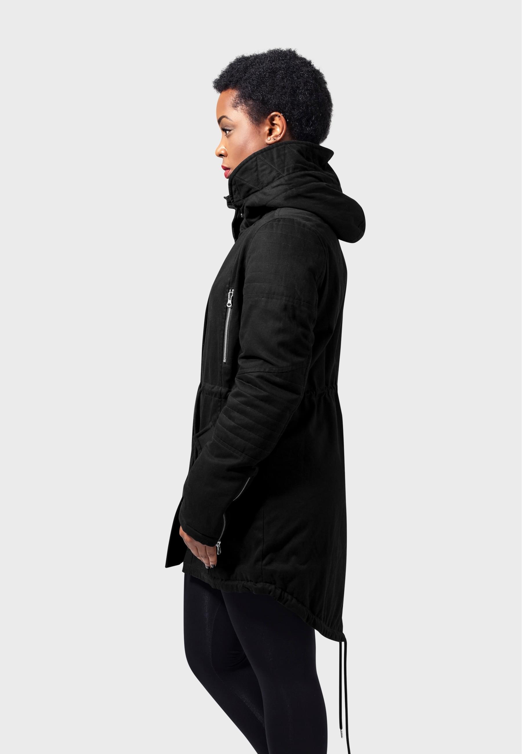 URBAN CLASSICS Parka »Urban Classics Damen Ladies Sherpa Lined Cotton Parka« 1 Stk. tlg. mit Kapuze