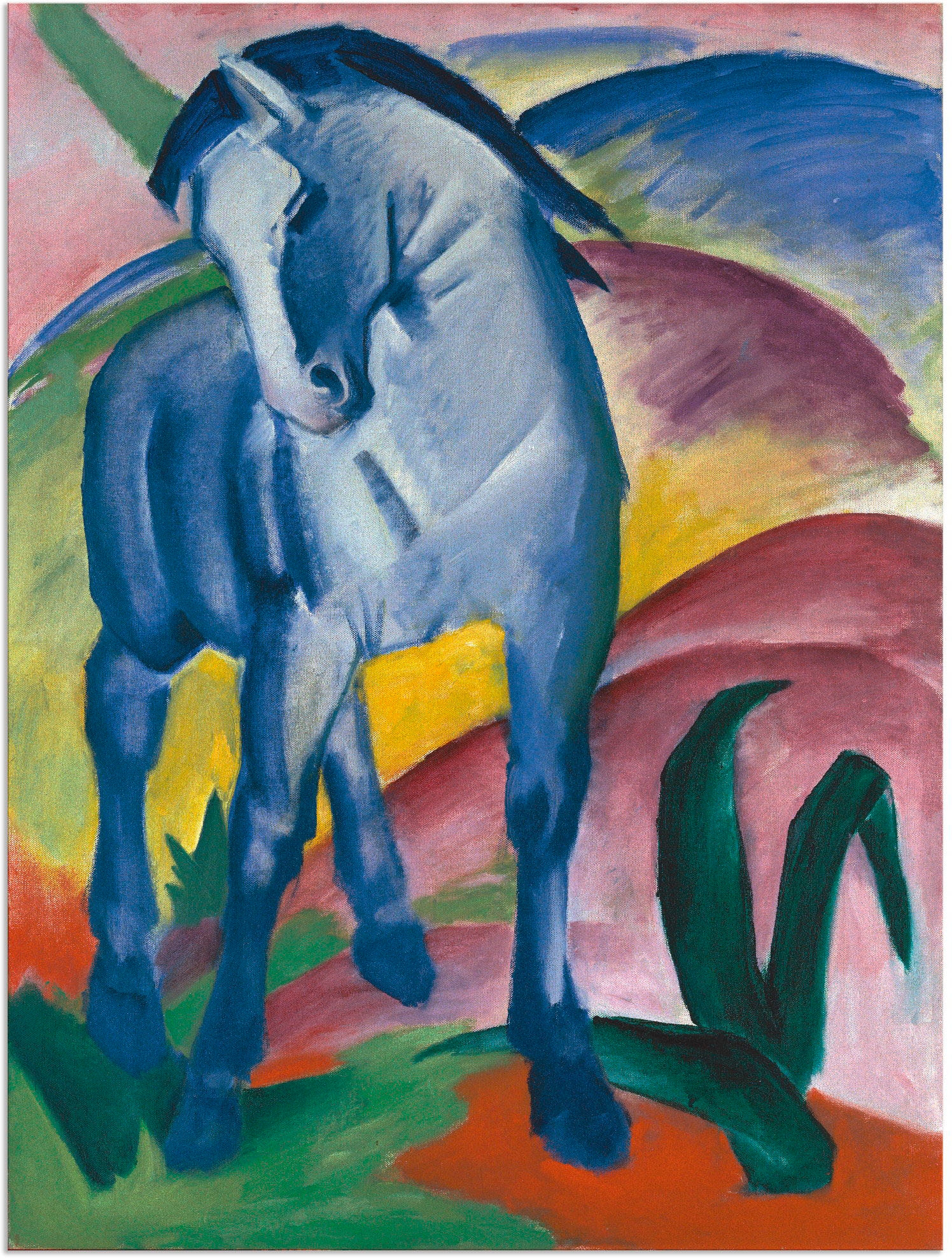 Artland Wandbild »Blaues Pferd I. kaufen Größen Alubild, St.), oder Wandaufkleber in (1 Haustiere, versch. als Poster | Leinwandbild, 1911.«, BAUR
