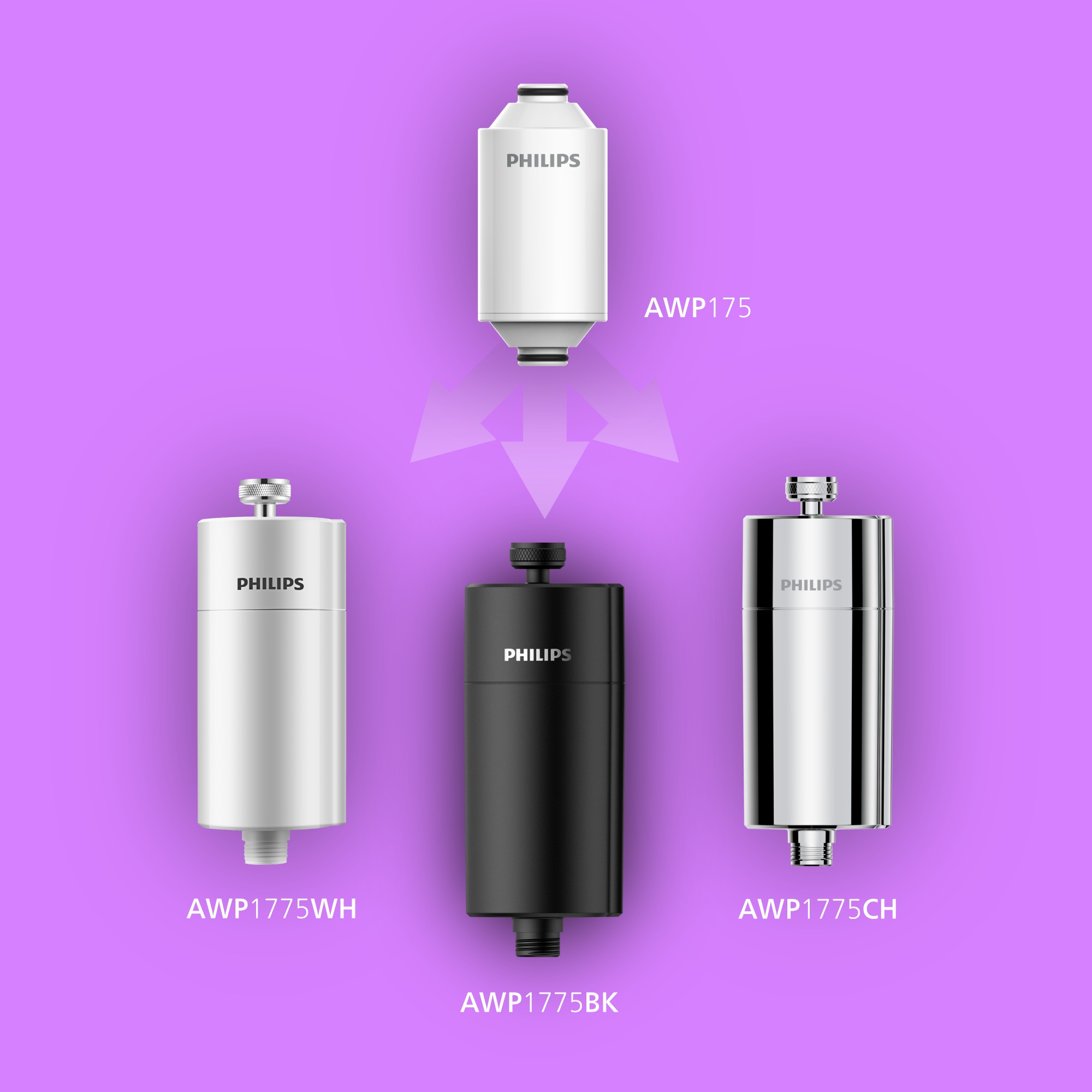 Philips Wasserfilter »Inline-Duschfilterzylinder« Packung, 2 tlg. Filterkapazität: 50.000 l