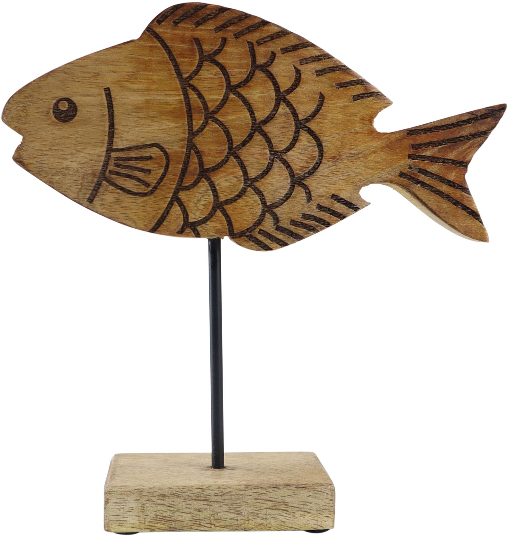 AM Design Dekofigur "Fisch aus Mangoholz und Metall", Osterdekoration in dr günstig online kaufen