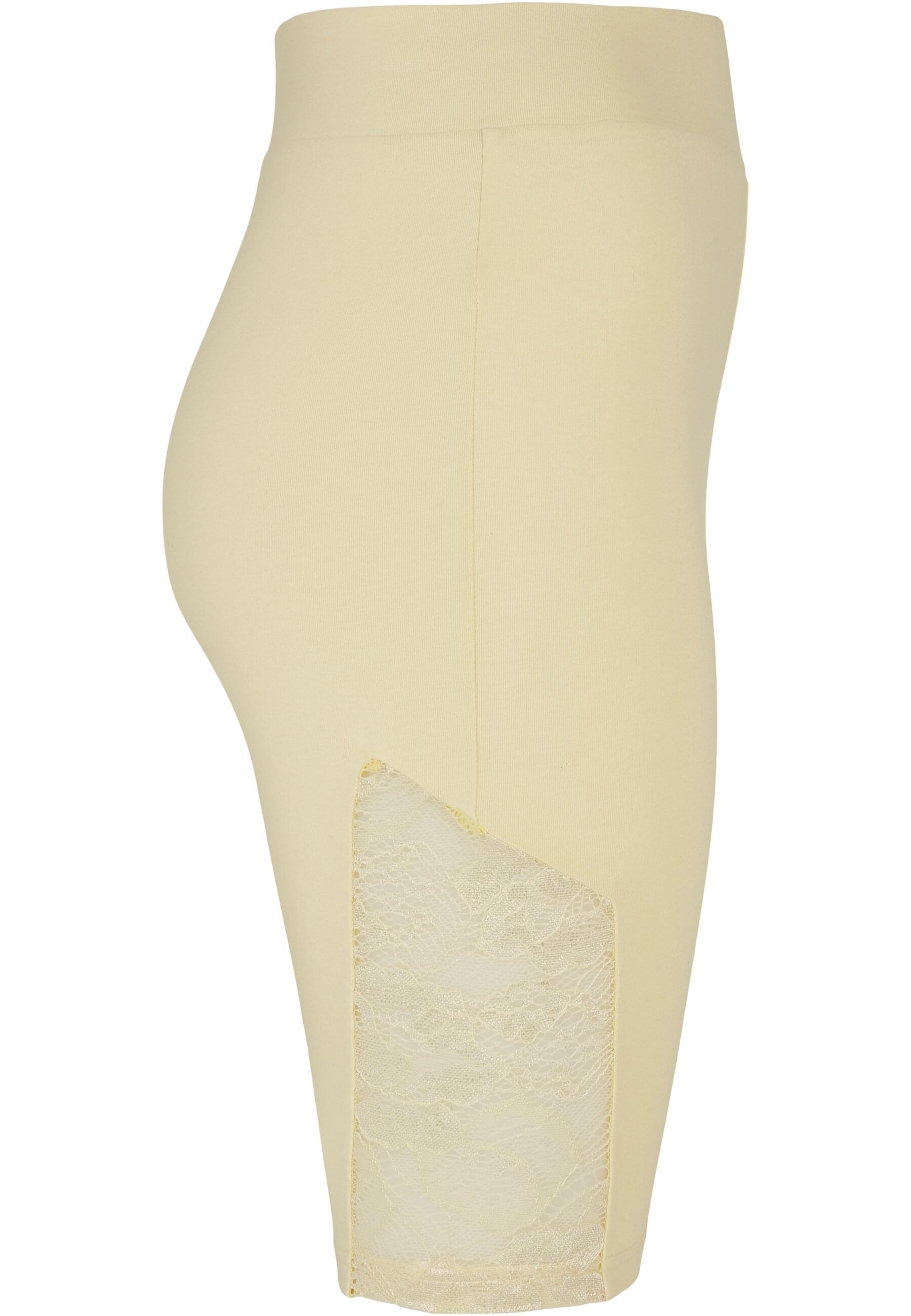 URBAN CLASSICS Radlerhose »Urban Classics Damen Ladies High Waist Lace Inset Cycle Shorts«, (1 tlg.)