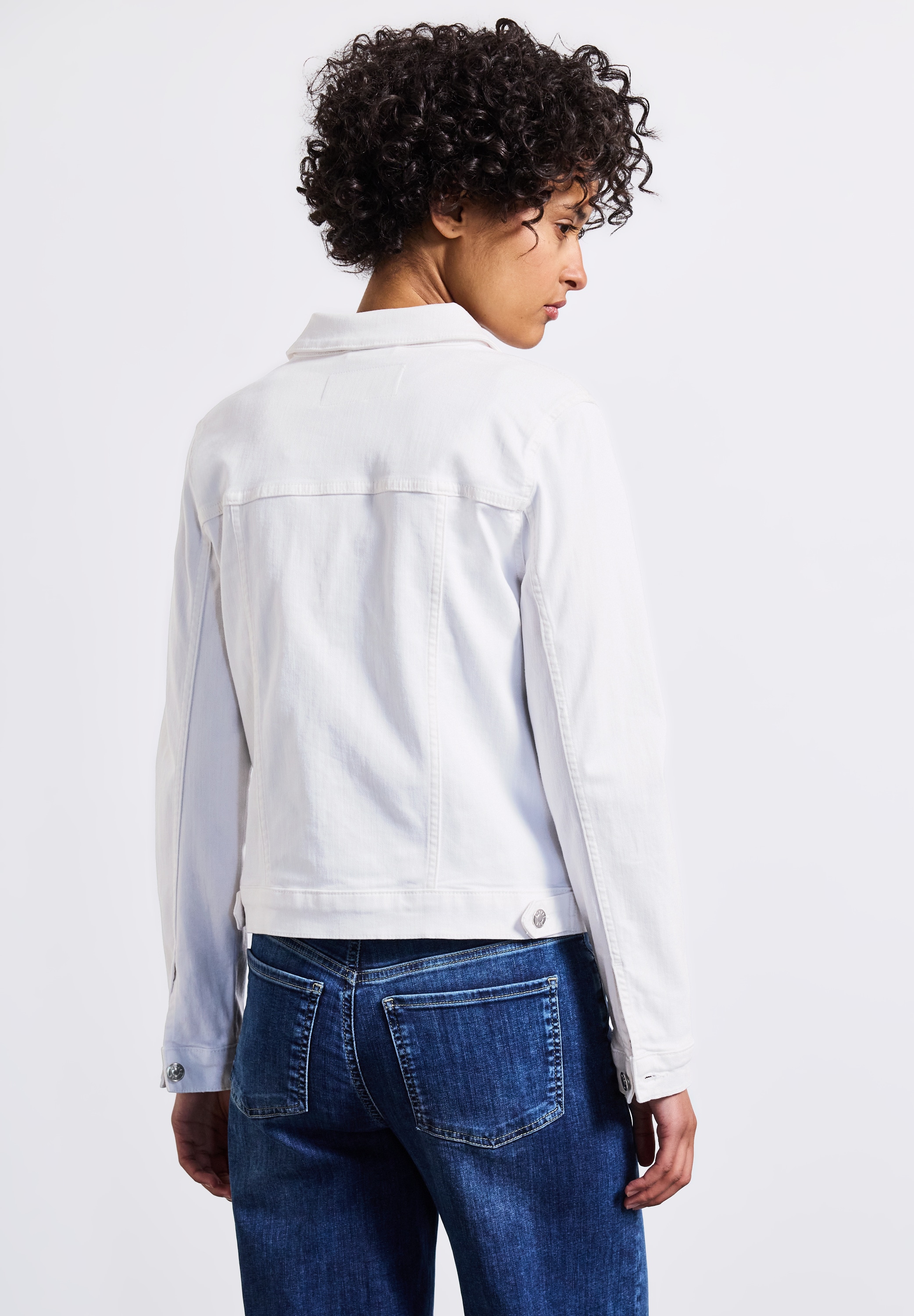 STREET ONE Jeansjacke »Style Lea«, ohne Kapuze, mit Knopfleiste und Stretch
