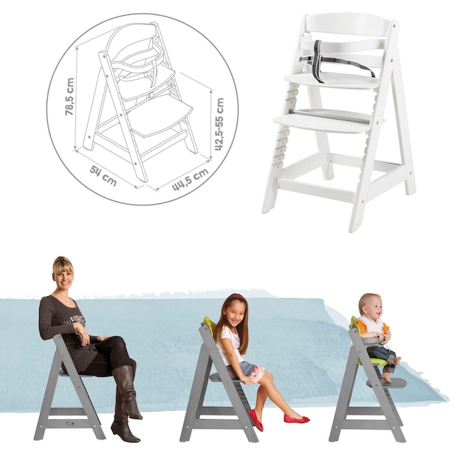 roba® Hochstuhl »Treppenhochstuhl Sit Up Click, weiß«, aus Holz kaufen |  BAUR