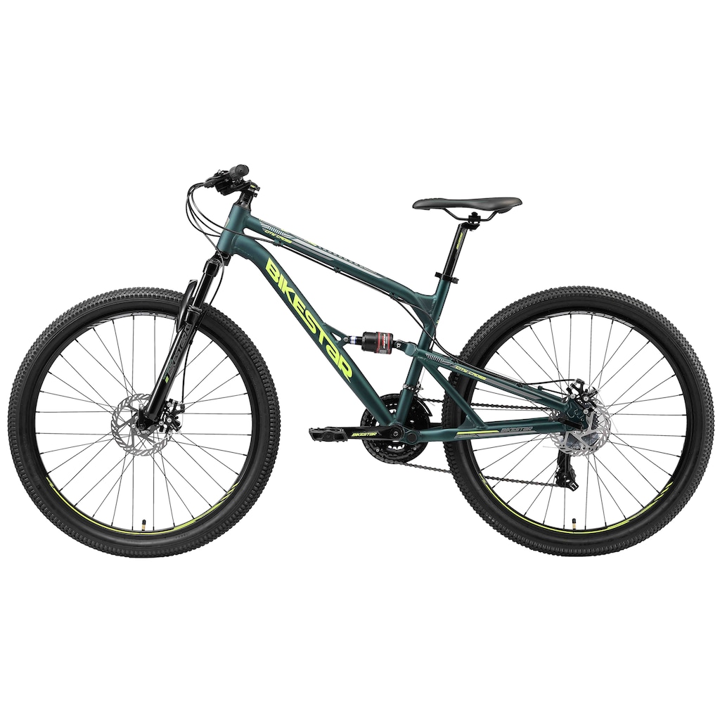 Bikestar Mountainbike, 21 Gang, Shimano, RD-TY300 Schaltwerk, Kettenschaltung